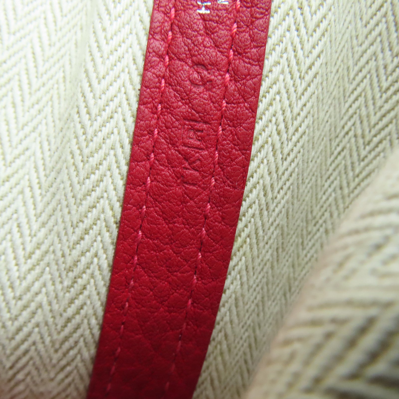 HERMES Country皮革Garden Party TPM銀扣手挽袋紅色