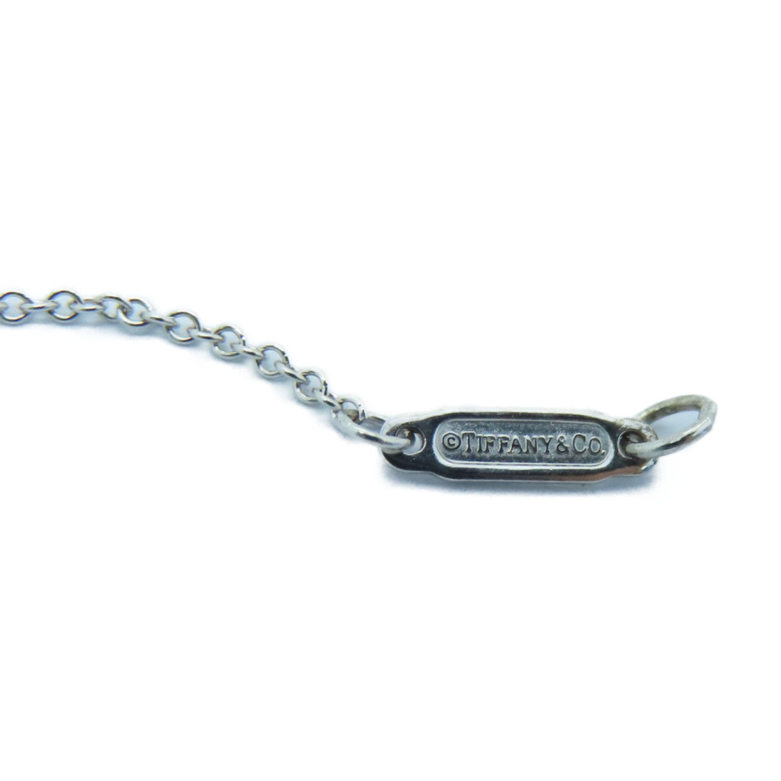 TIFFANY&amp;CO 18K White Gold Crown Key Necklace Necklace