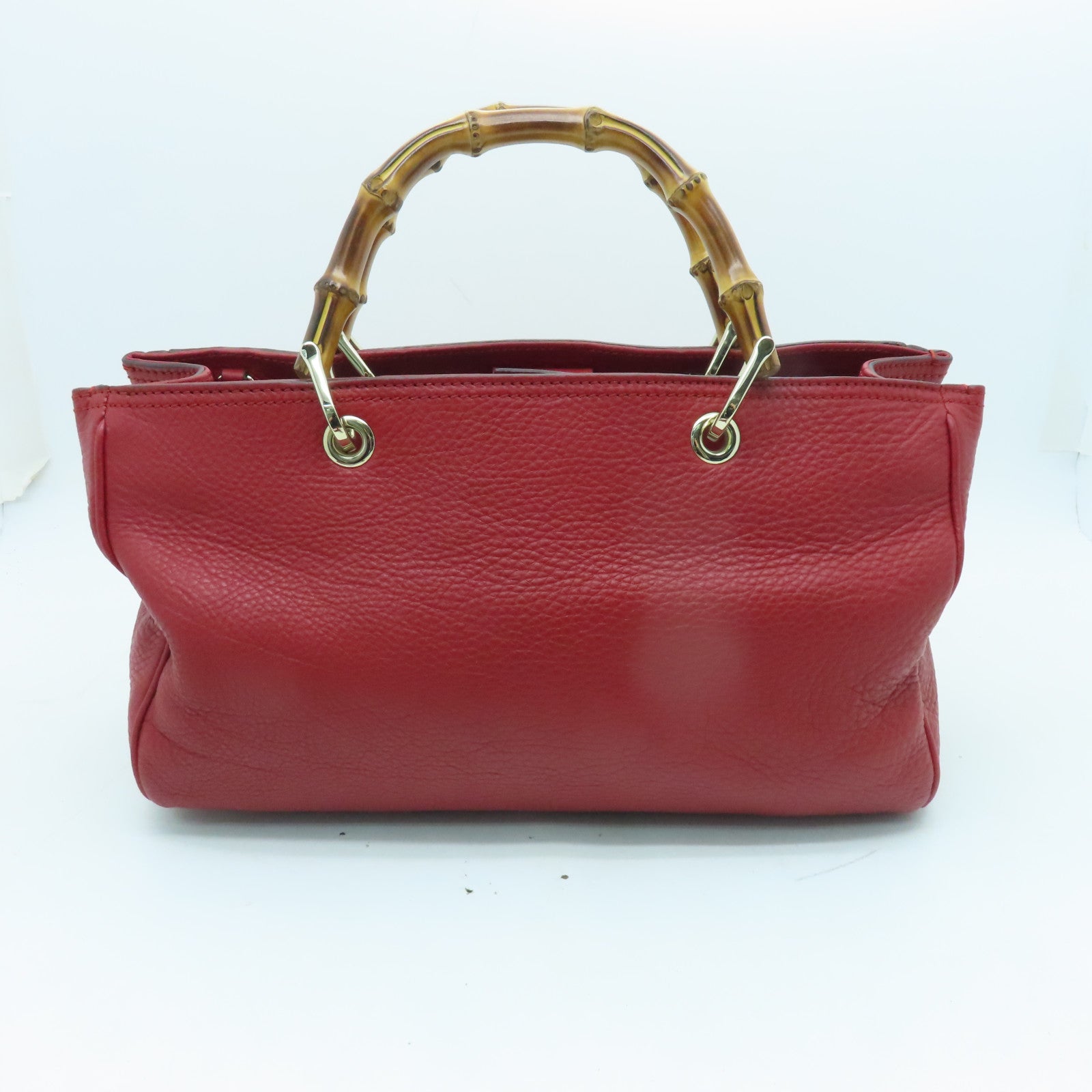 GUCCI 【激減優惠】牛皮皮革2 Way Shoulder Bag銀扣手挽肩背兩用袋紅色