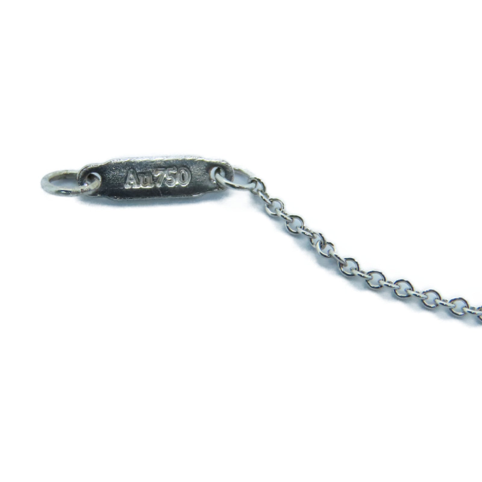 TIFFANY&amp;CO 18K White Gold Crown Key Necklace Necklace