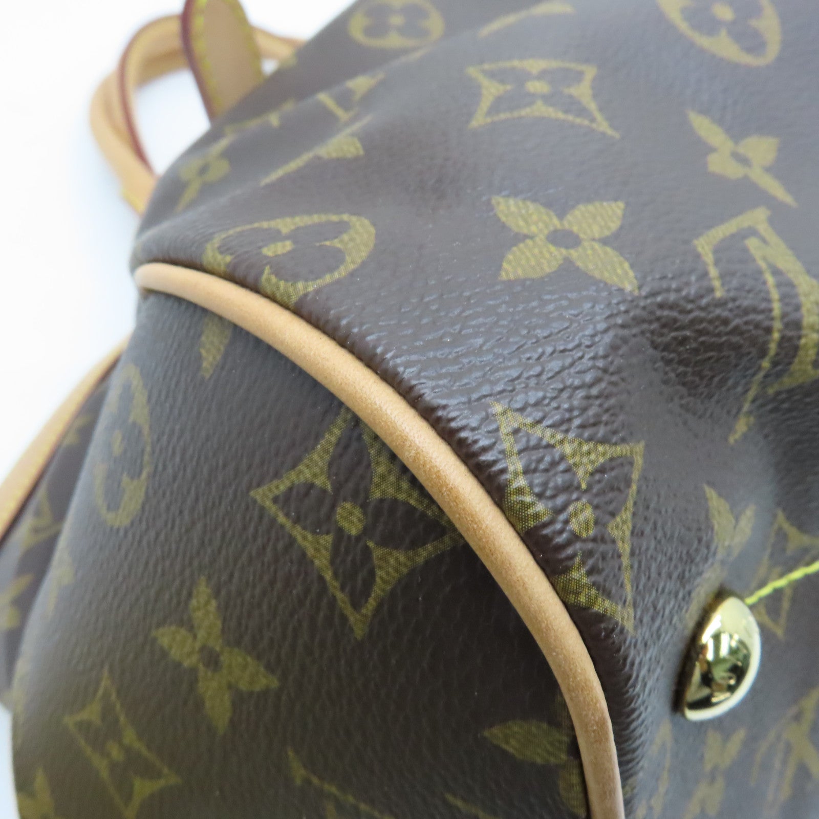 LOUIS VUITTON Monogram Tivoli GM金扣手挽袋啡色