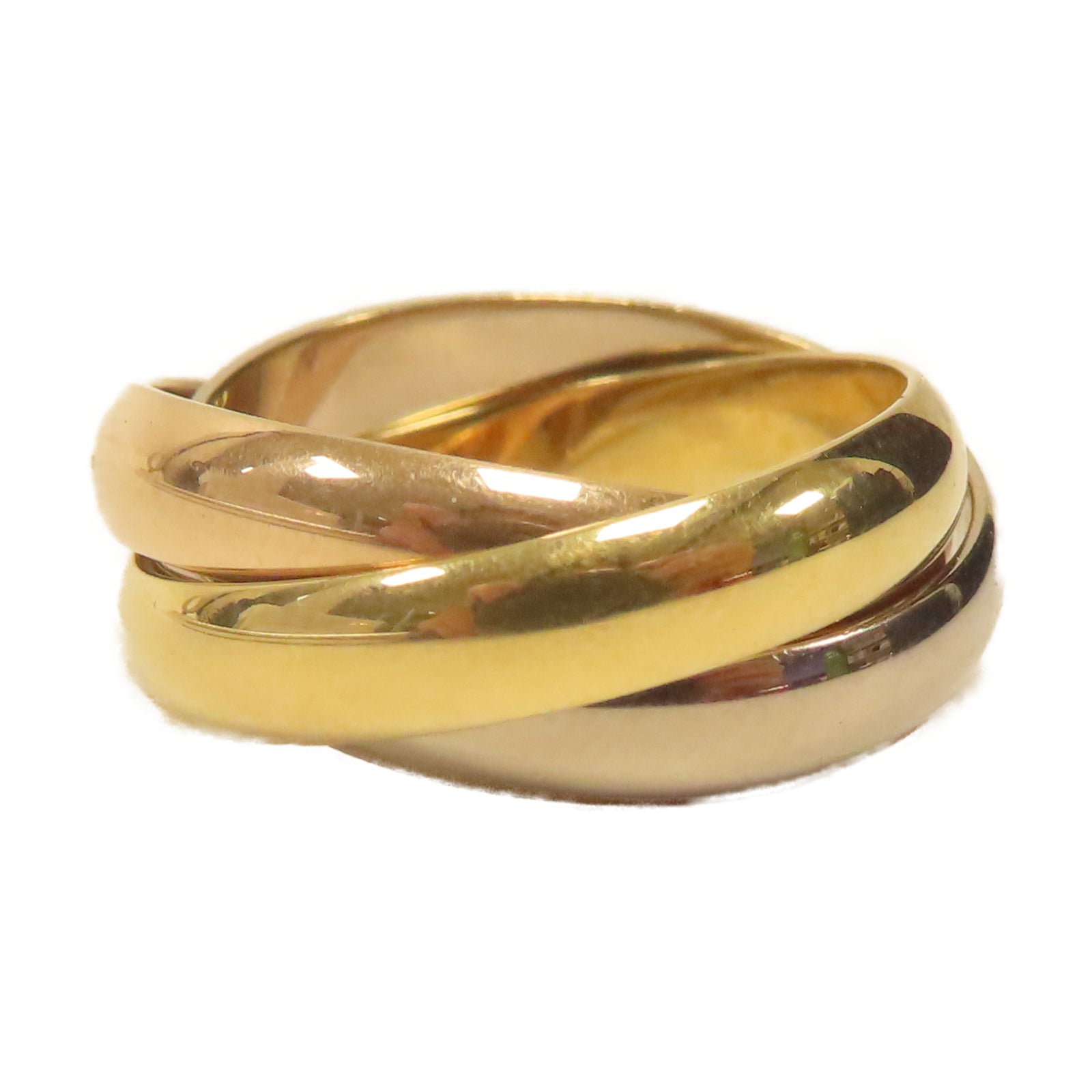 CARTIER 18K白金/玫瑰金/黃金Trinity戒指Cartier#50/US#4