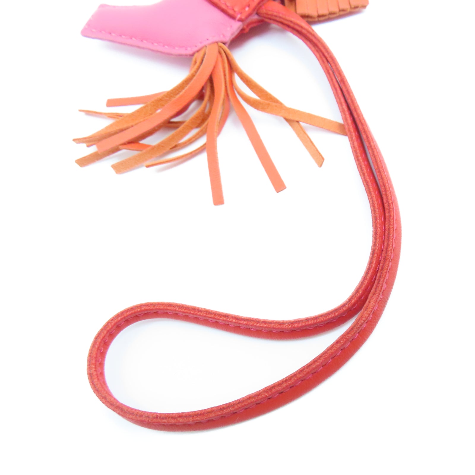 HERMES Veau Swift皮革Rodeo掛飾粉紅色