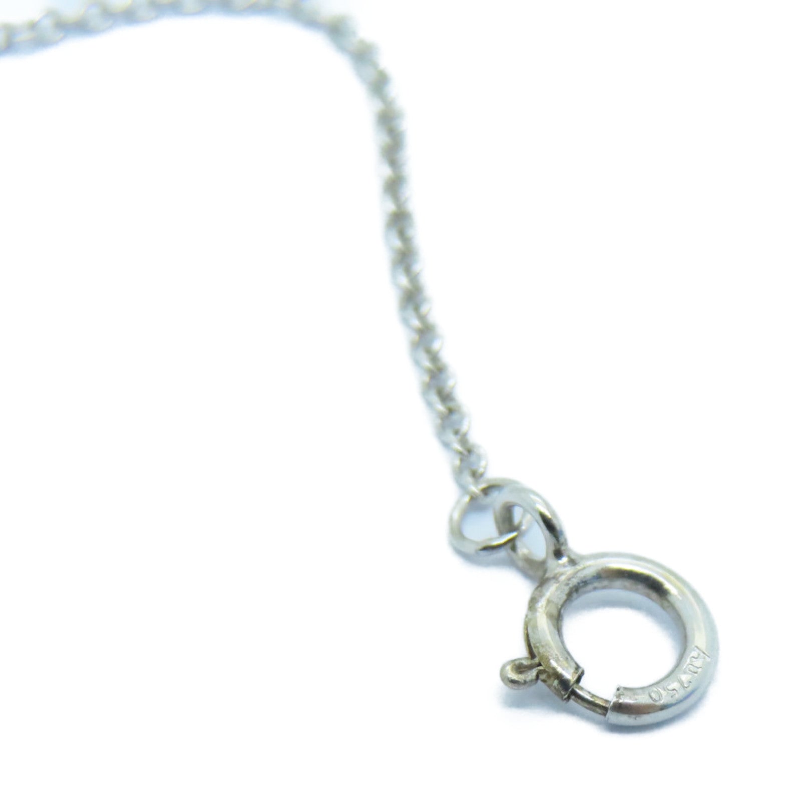 TIFFANY&amp;CO 18K White Gold Crown Key Necklace Necklace