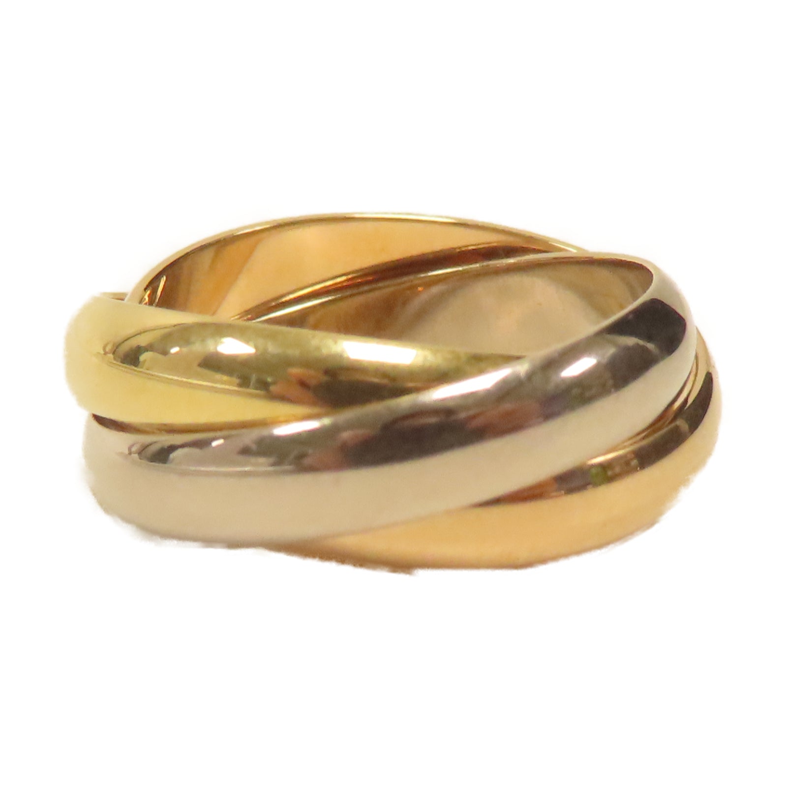CARTIER 18K白金/玫瑰金/黃金Trinity戒指Cartier#50/US#4