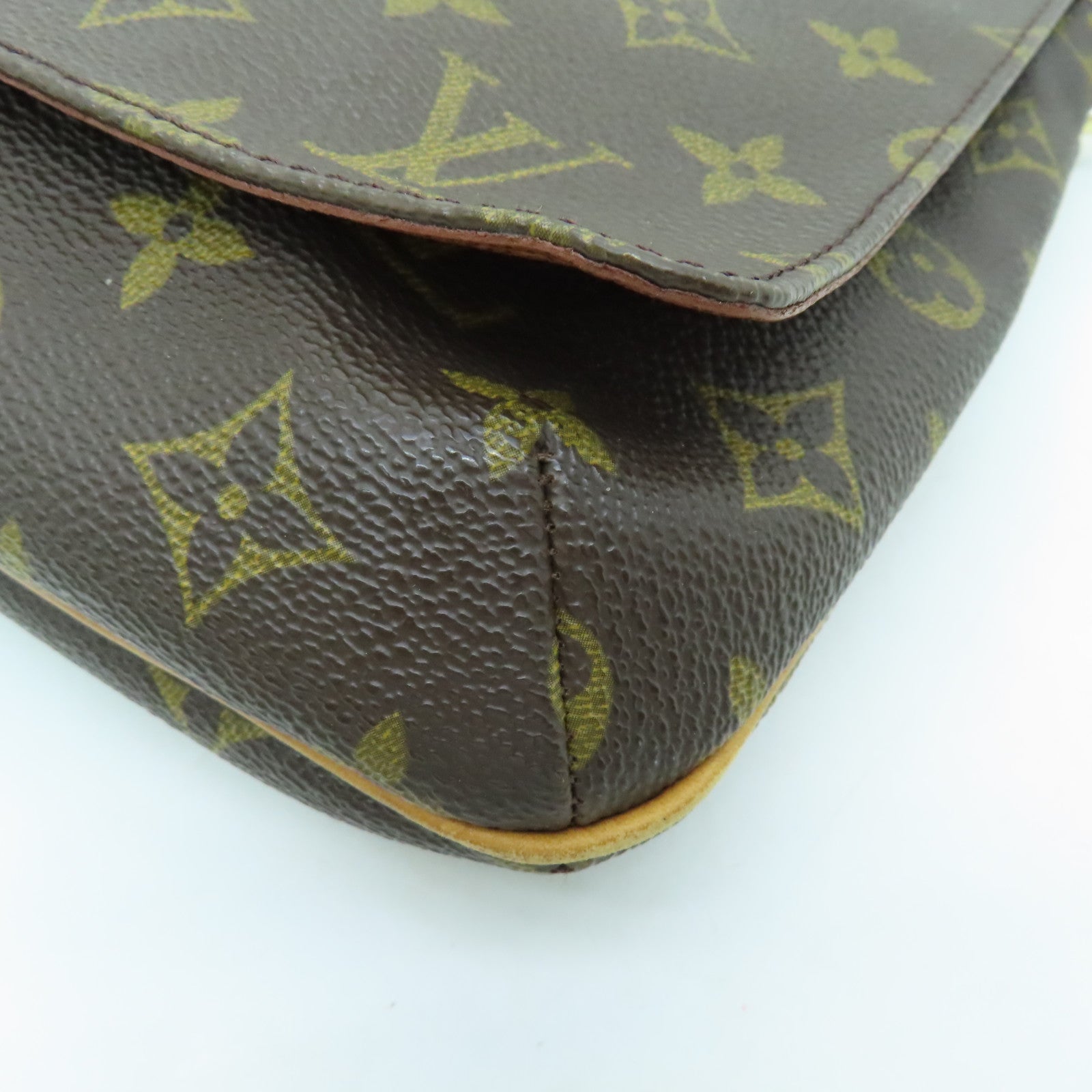 LOUIS VUITTON Monogram Musette Tango金扣肩背袋棕色