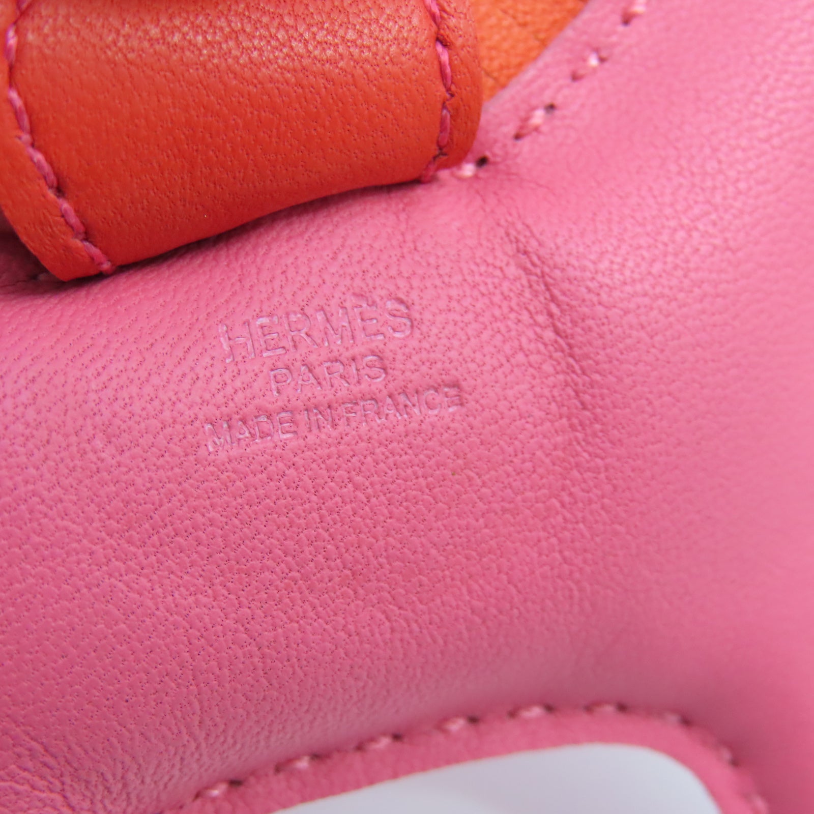 HERMES Veau Swift皮革Rodeo掛飾粉紅色