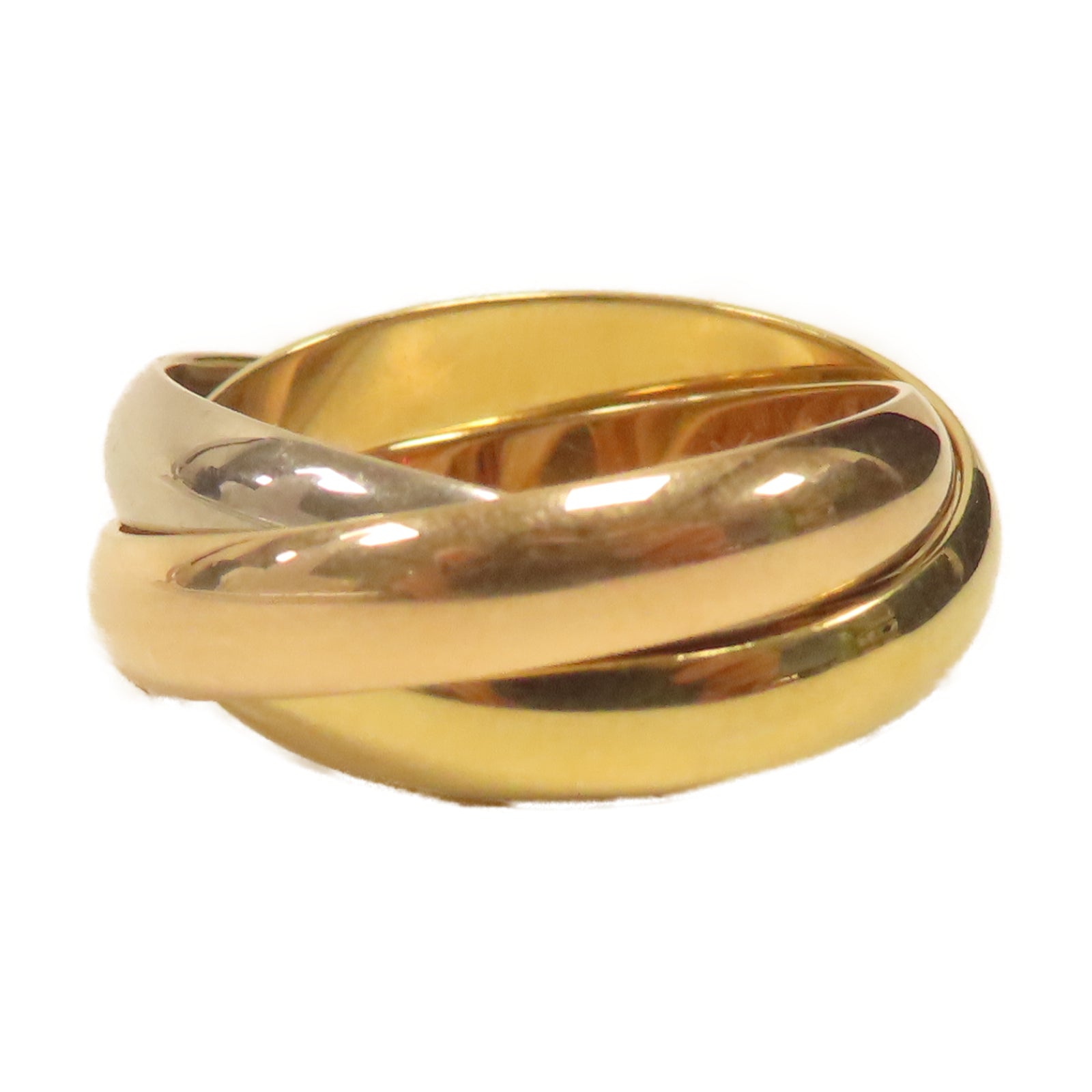 CARTIER 18K白金/玫瑰金/黃金Trinity戒指Cartier#50/US#4