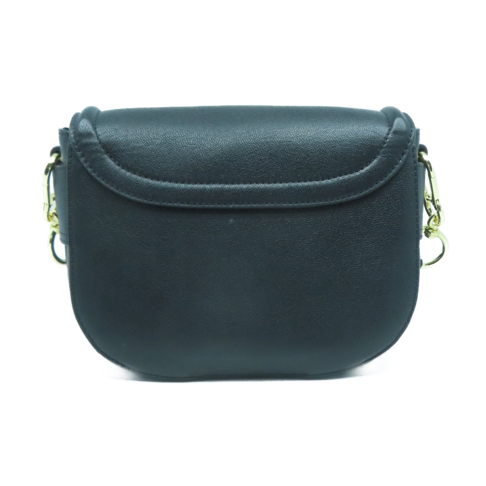 SEE BY CHLOE 牛皮皮革Shoulder Bag金扣肩背袋黑色