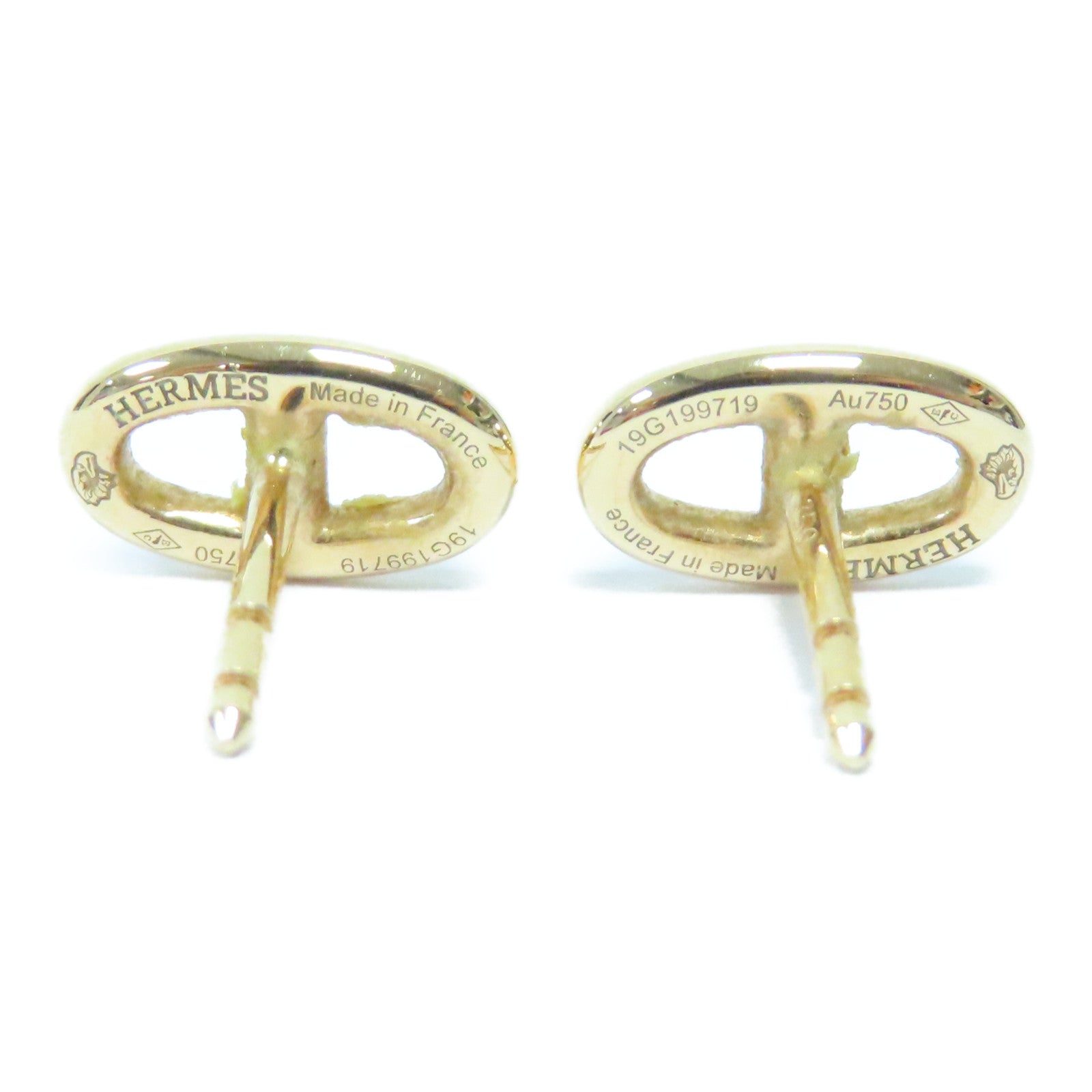 HERMES 18K黃金Chaine d'Ancre耳環