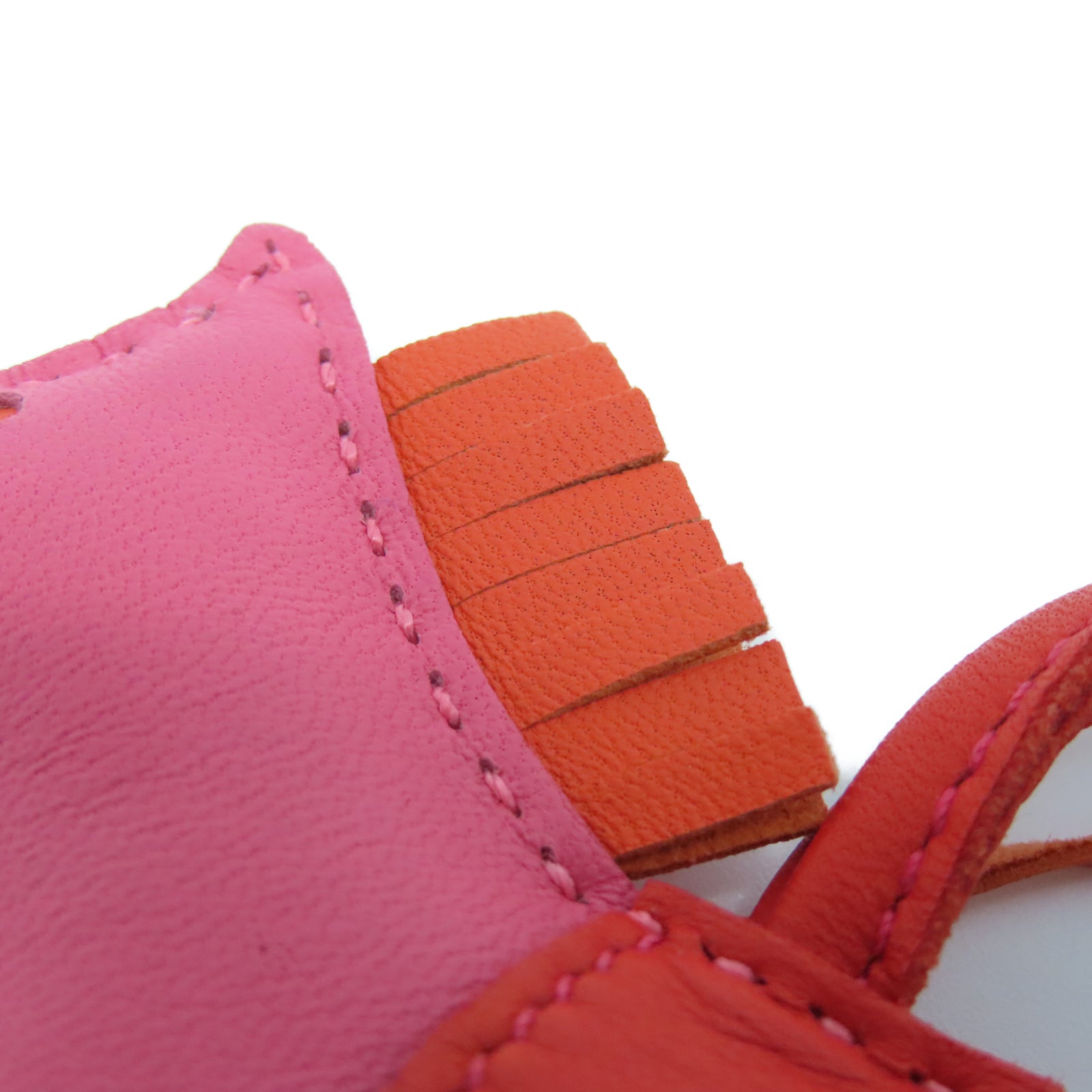 HERMES Veau Swift皮革Rodeo掛飾粉紅色
