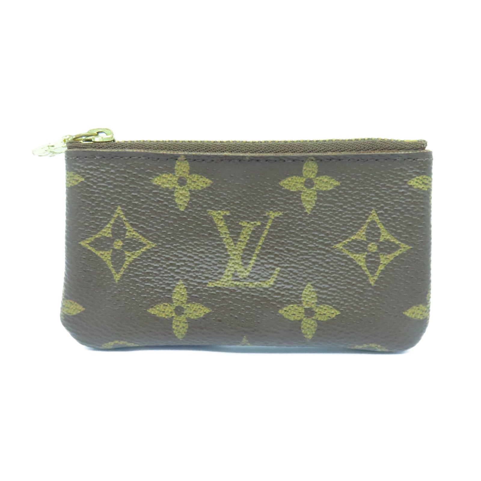 LOUIS VUITTON Monogram Coin Case金扣零钱包啡色