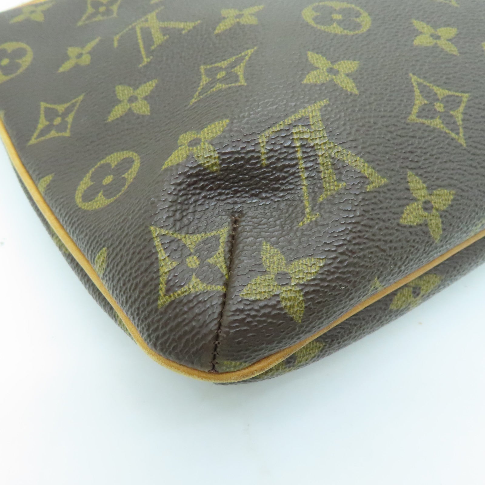 LOUIS VUITTON Monogram Musette Tango金扣肩背袋棕色