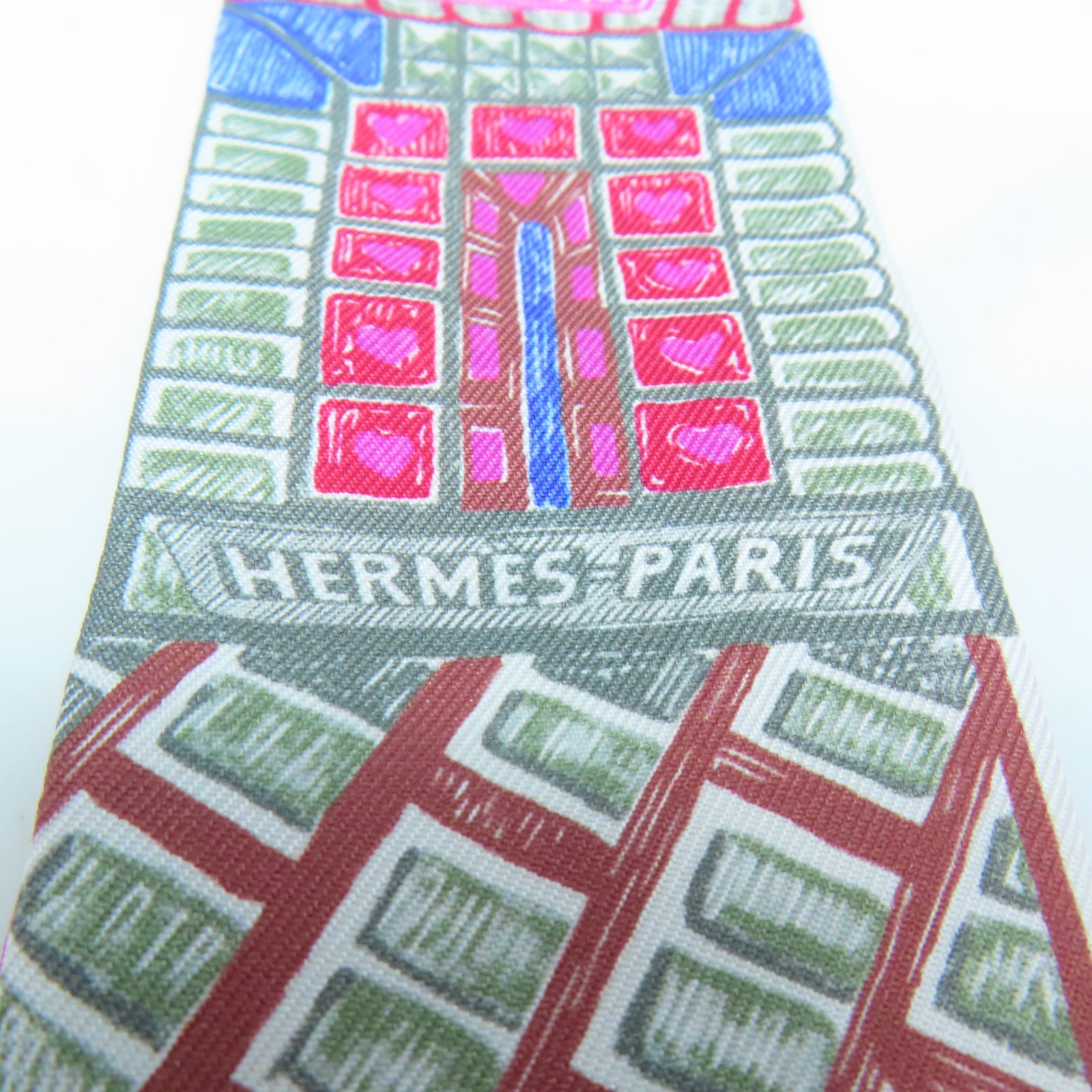 HERMES 絲質Twilly Scarf絲巾粉紅色