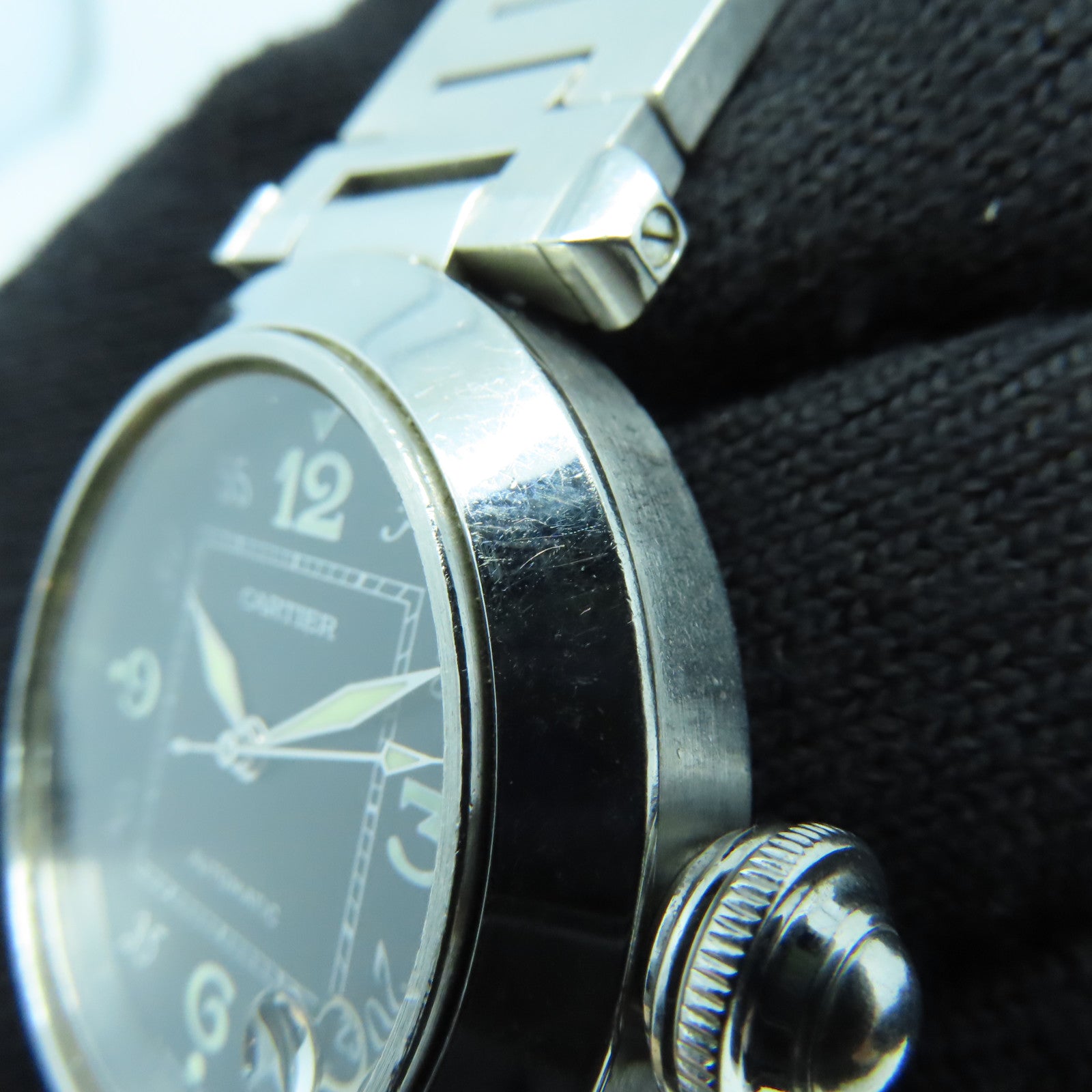 CARTIER Pasha C不鏽鋼手錶自動機芯黑色