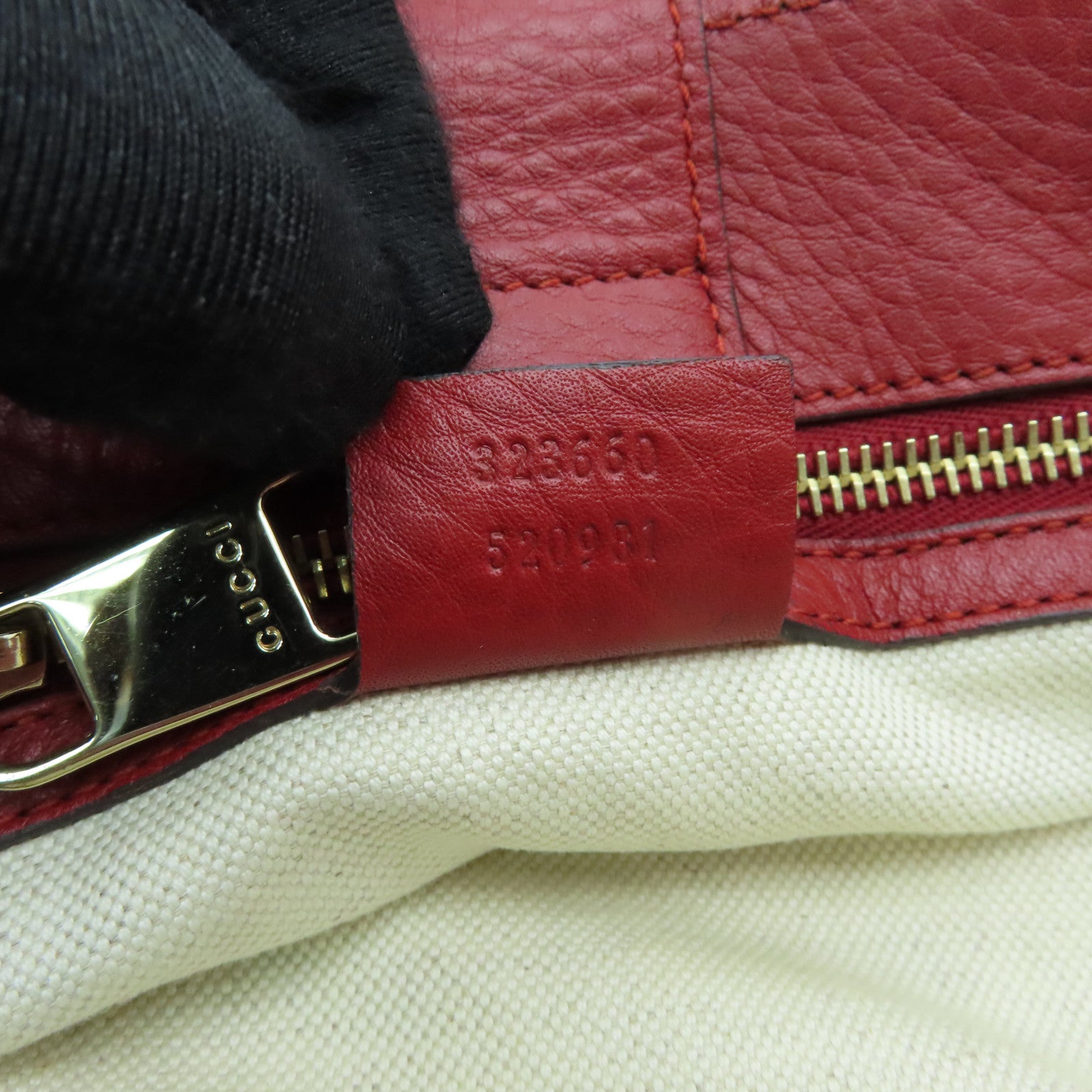 GUCCI 【激減優惠】牛皮皮革2 Way Shoulder Bag銀扣手挽肩背兩用袋紅色