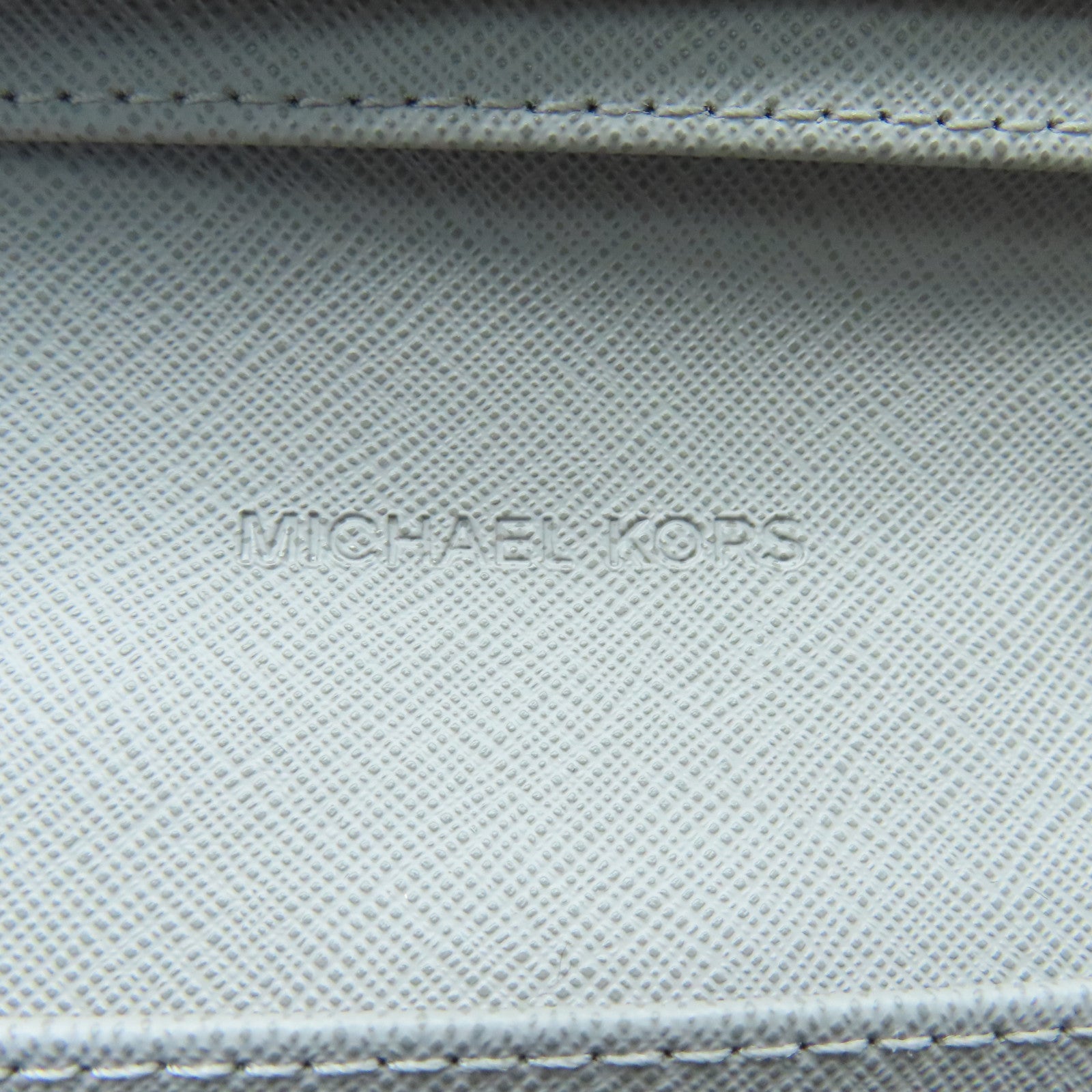Michael Kors Leather Shoulder Bag Silver Buckle Chain Shoulder Bag Gray