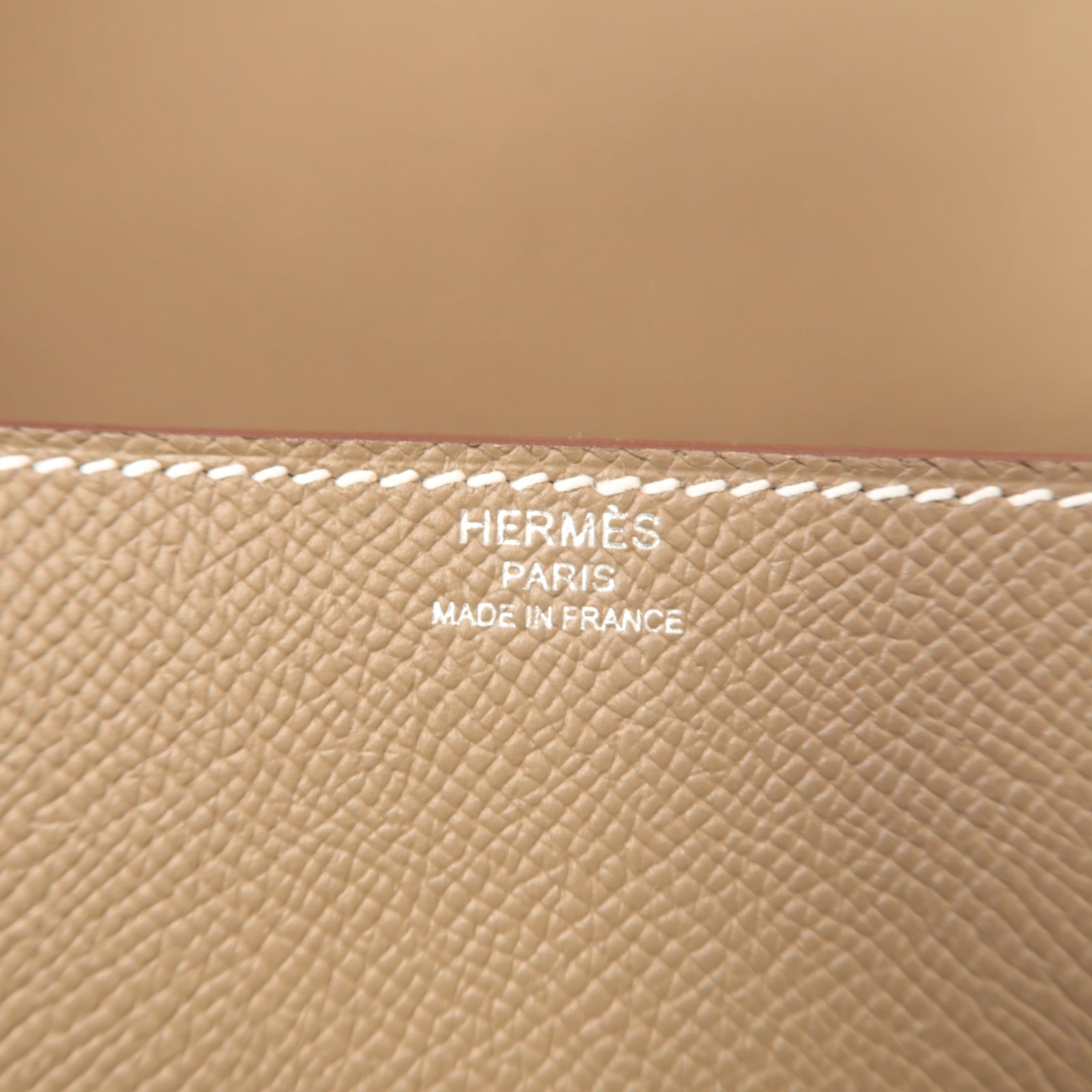 HERMES Epsom皮革Della Elan銀扣肩背袋大象灰色
