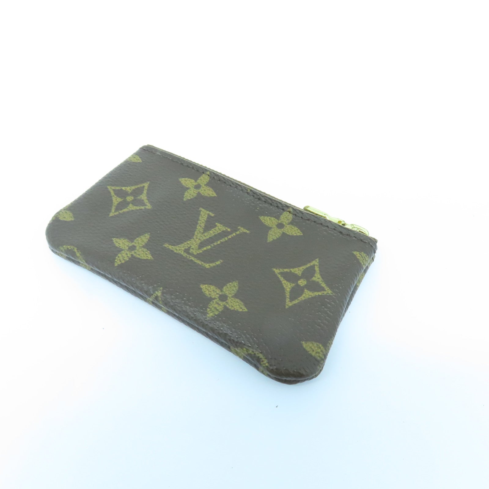 LOUIS VUITTON Monogram Coin Case金扣零钱包啡色