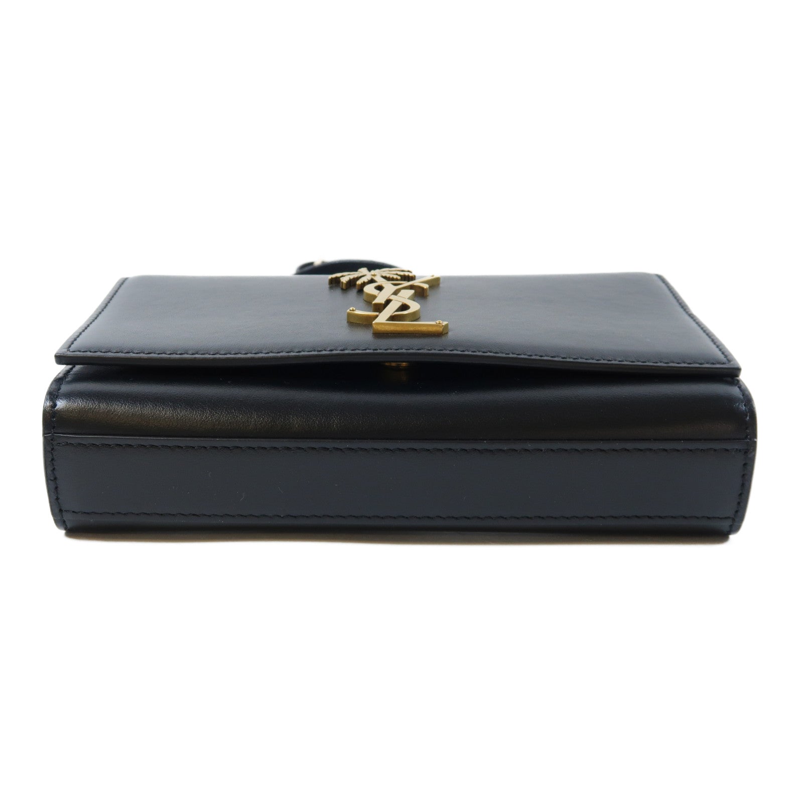 SAINT LAURENT 牛皮皮革Belt Bag金扣腰包黑色
