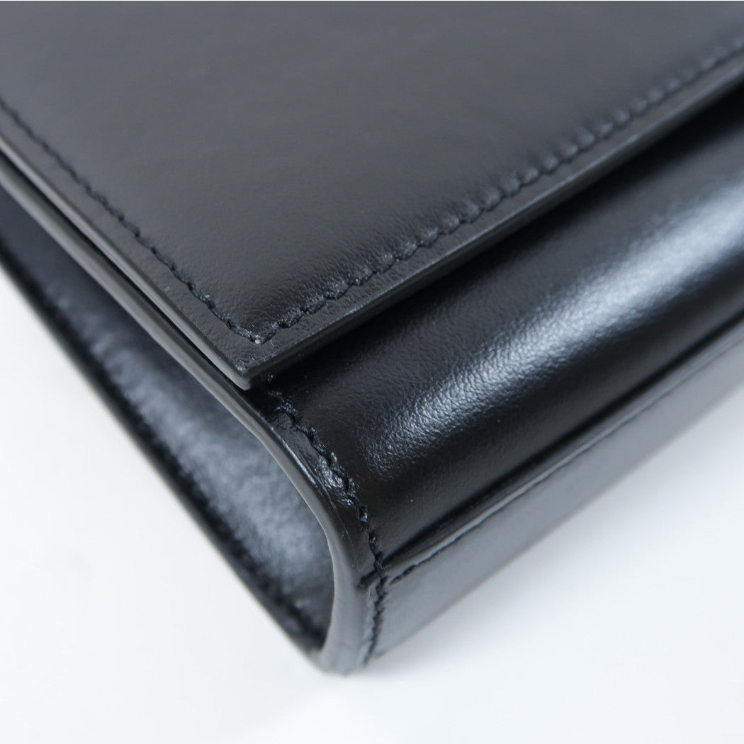 SAINT LAURENT 牛皮皮革Belt Bag金扣腰包黑色