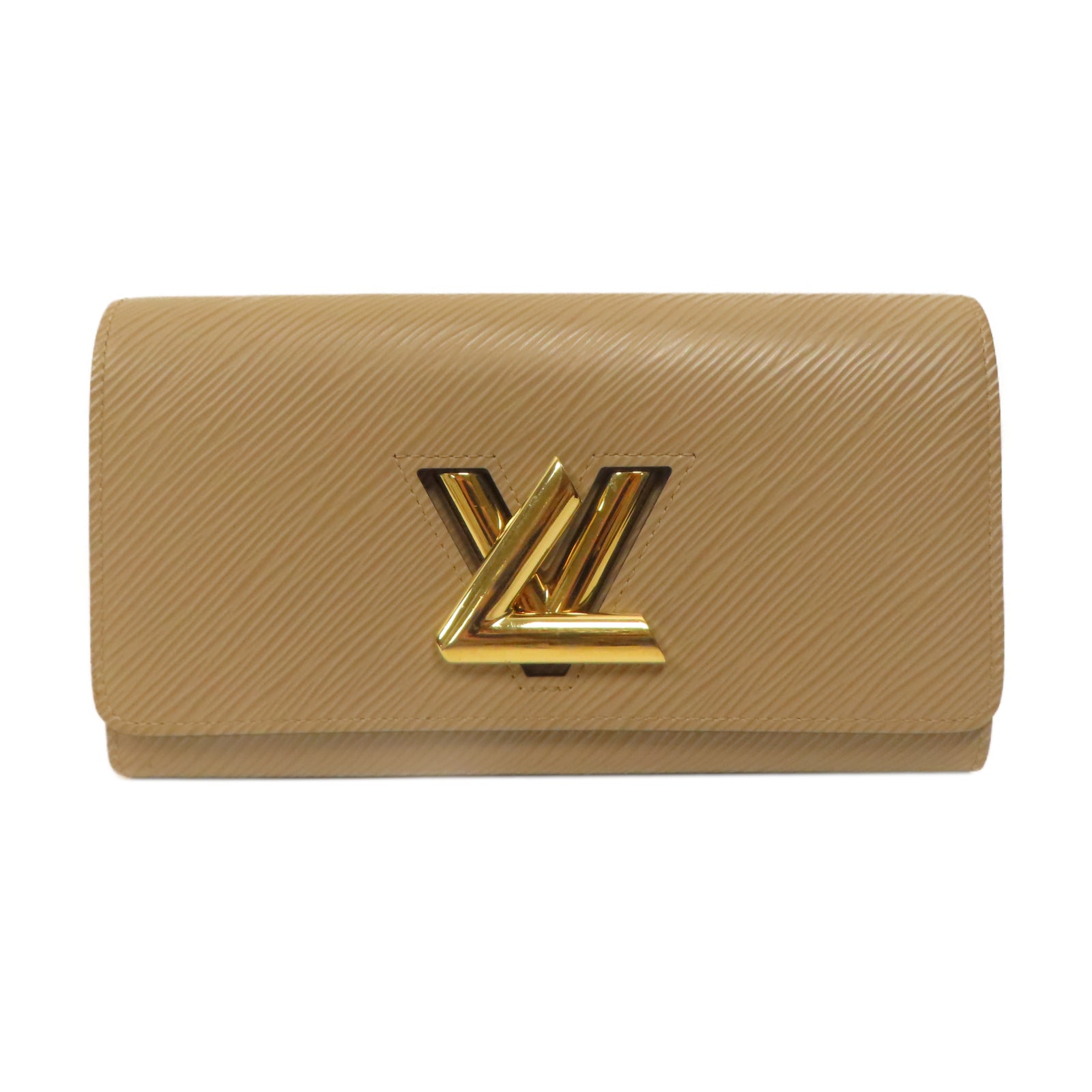 LOUIS VUITTON Epi Twist Wallet金扣長錢包啡色