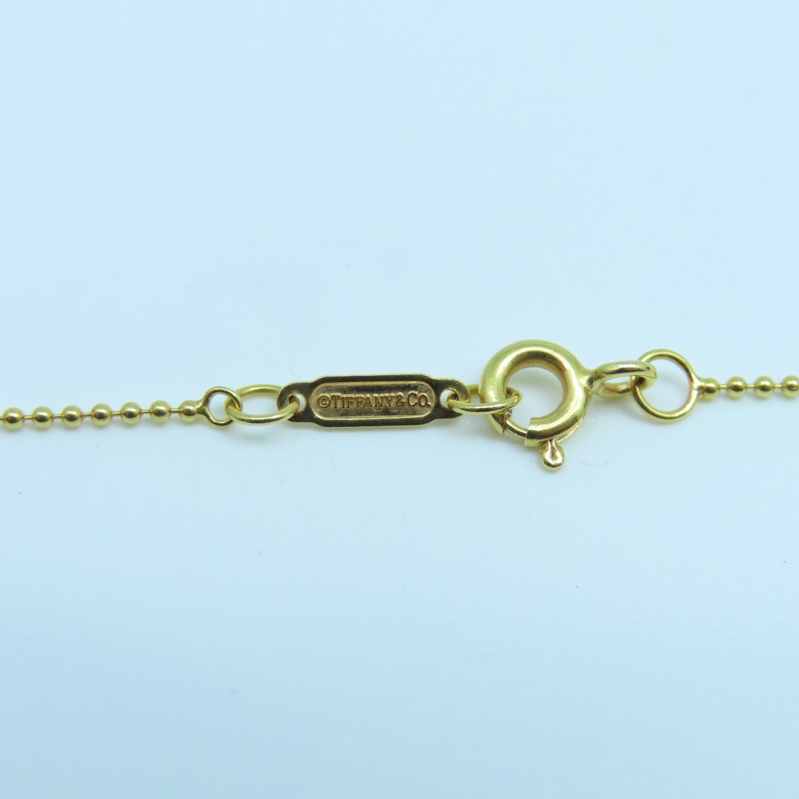 TIFFANY＆CO 18K黃金Mini Crown Key0.13ct鑽石項鍊