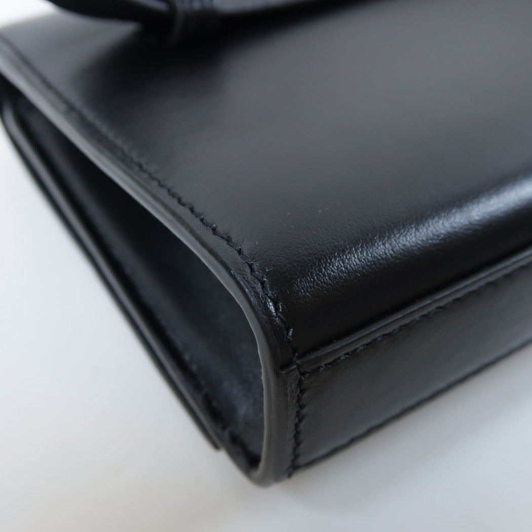 SAINT LAURENT 牛皮皮革Belt Bag金扣腰包黑色