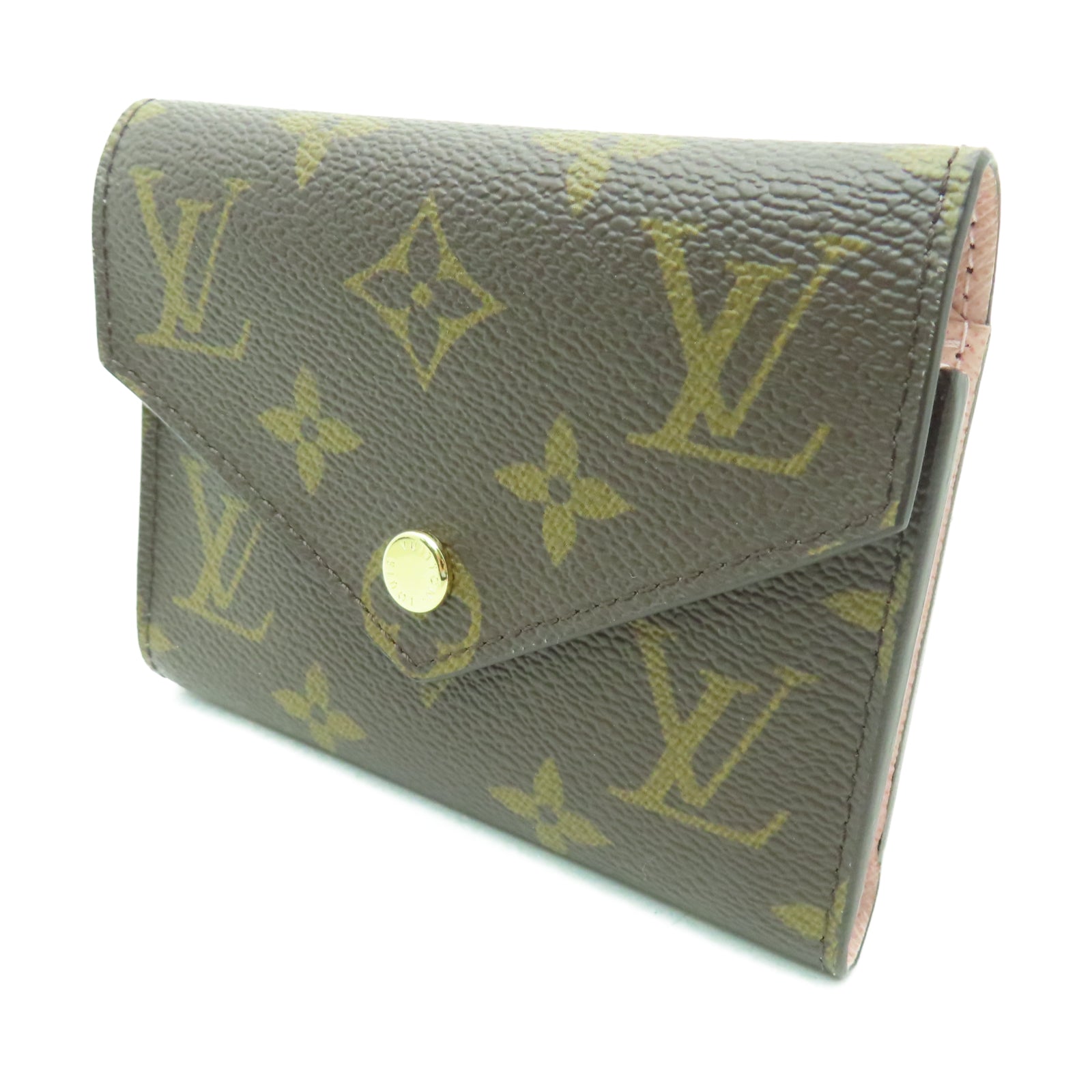 LOUIS VUITTON Monogram Victorine Wallet金扣錢包棕色