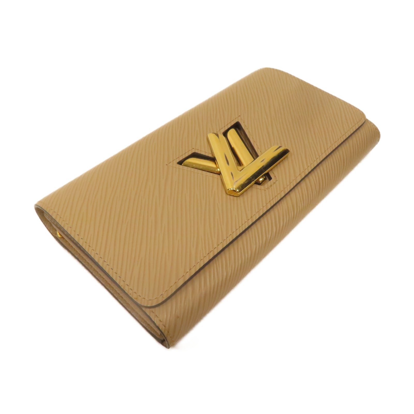 LOUIS VUITTON Epi Twist Wallet金扣長錢包啡色