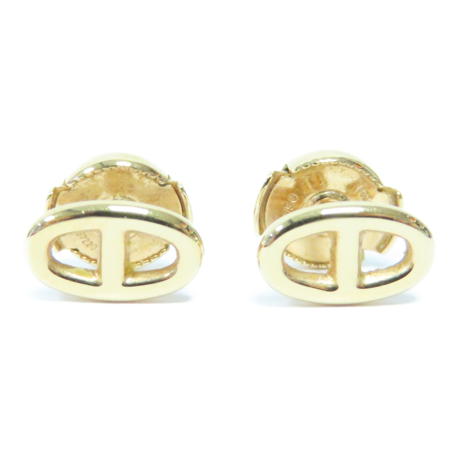 HERMES 18K黃金Chaine d'Ancre耳環