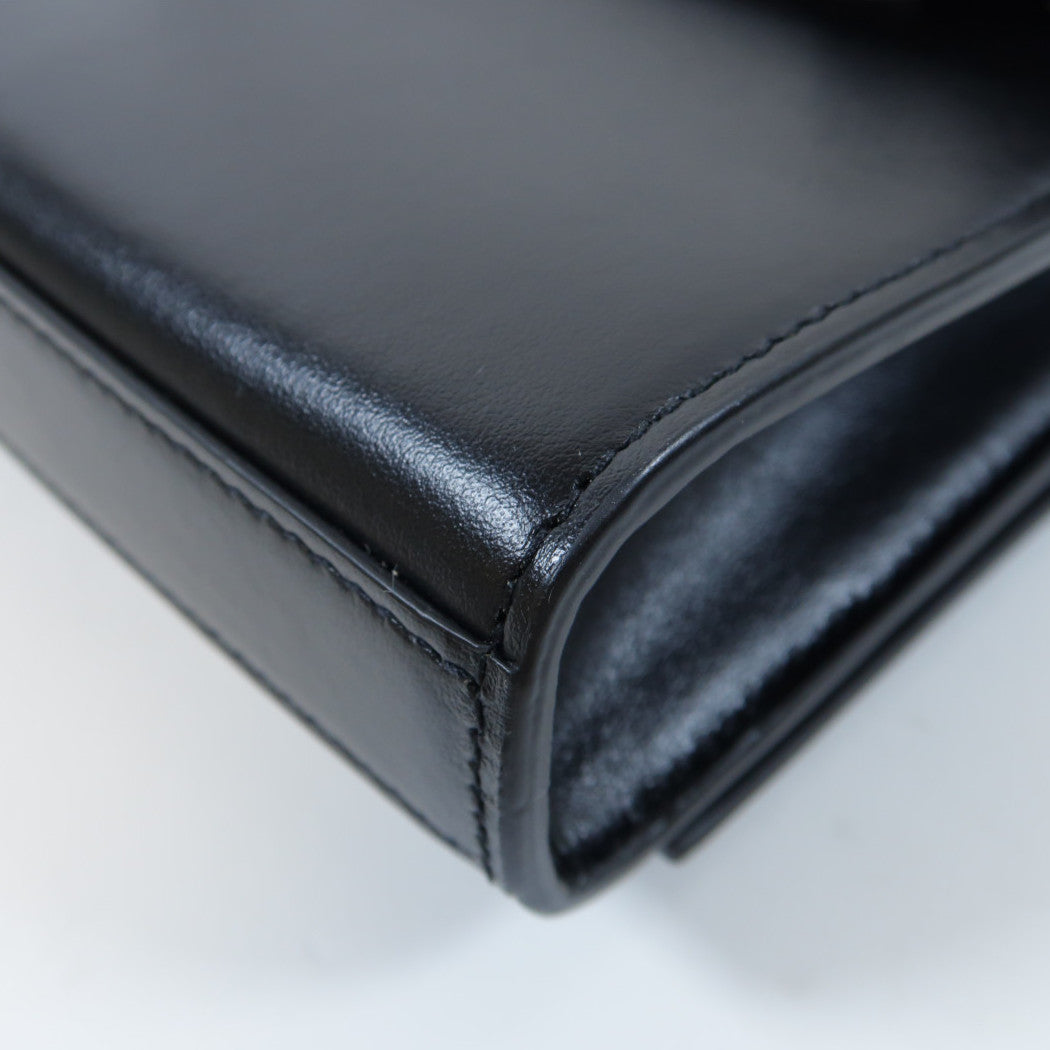 SAINT LAURENT 牛皮皮革Belt Bag金扣腰包黑色