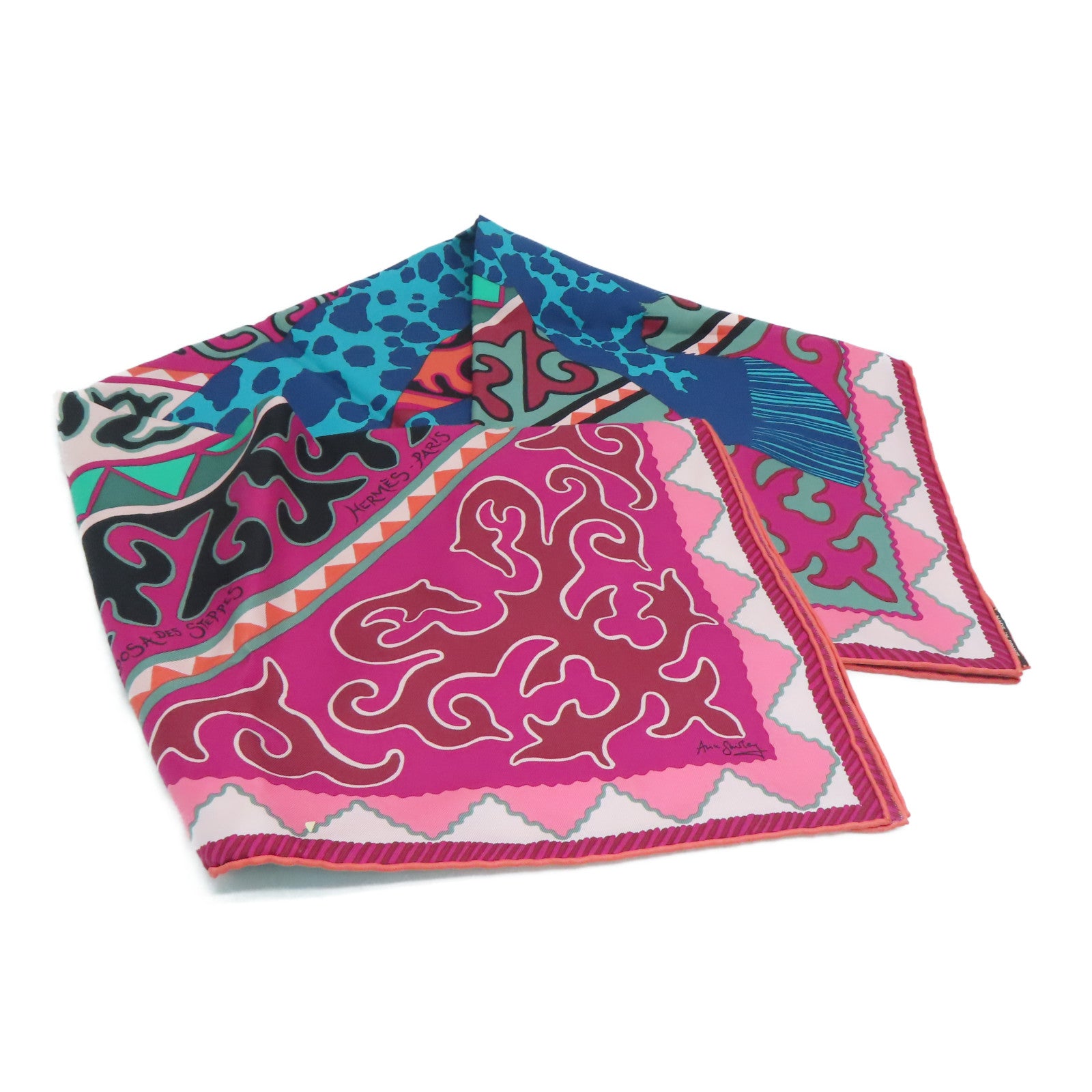 HERMES 絲質Scarf 90絲巾彩色