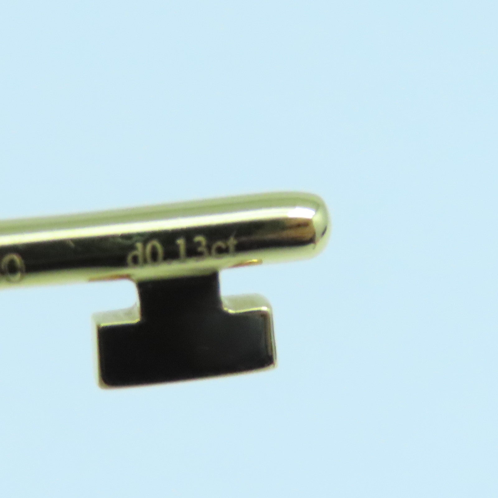 TIFFANY＆CO 18K黃金Mini Crown Key0.13ct鑽石項鍊