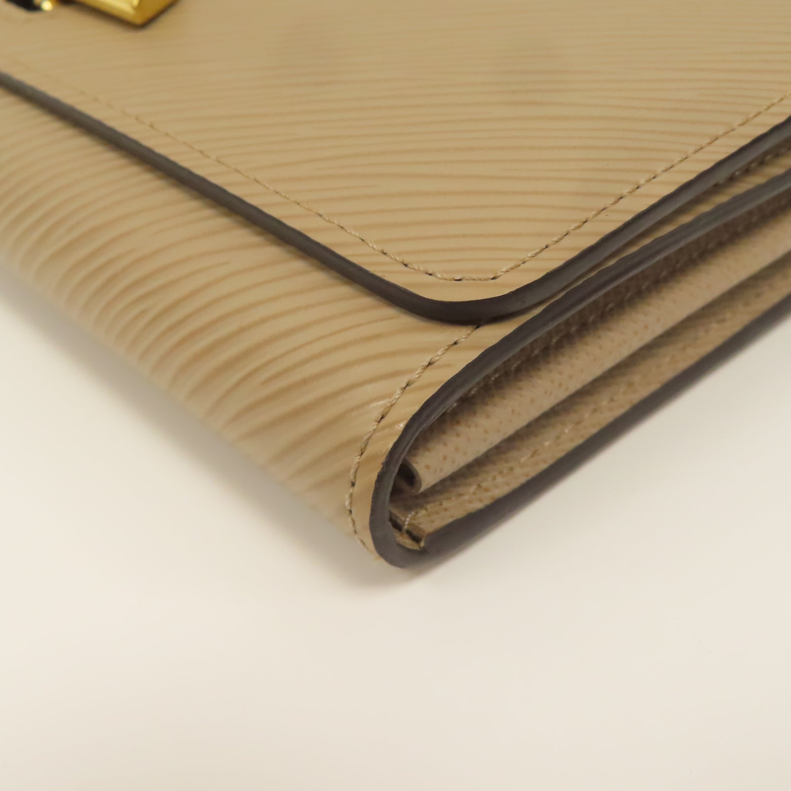 LOUIS VUITTON Epi Twist Wallet金扣長錢包啡色