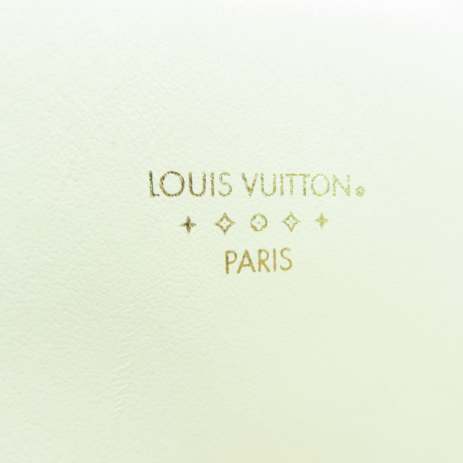 LOUIS VUITTON Leather Pont 9 Gold Buckle Shoulder Bag Cream