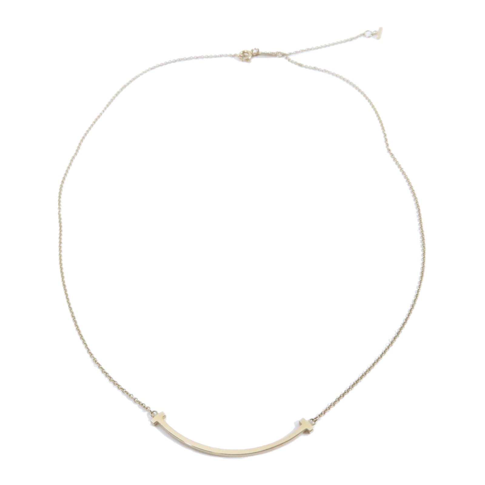 TIFFANY＆CO 18K玫瑰金T Smile Necklace項鍊