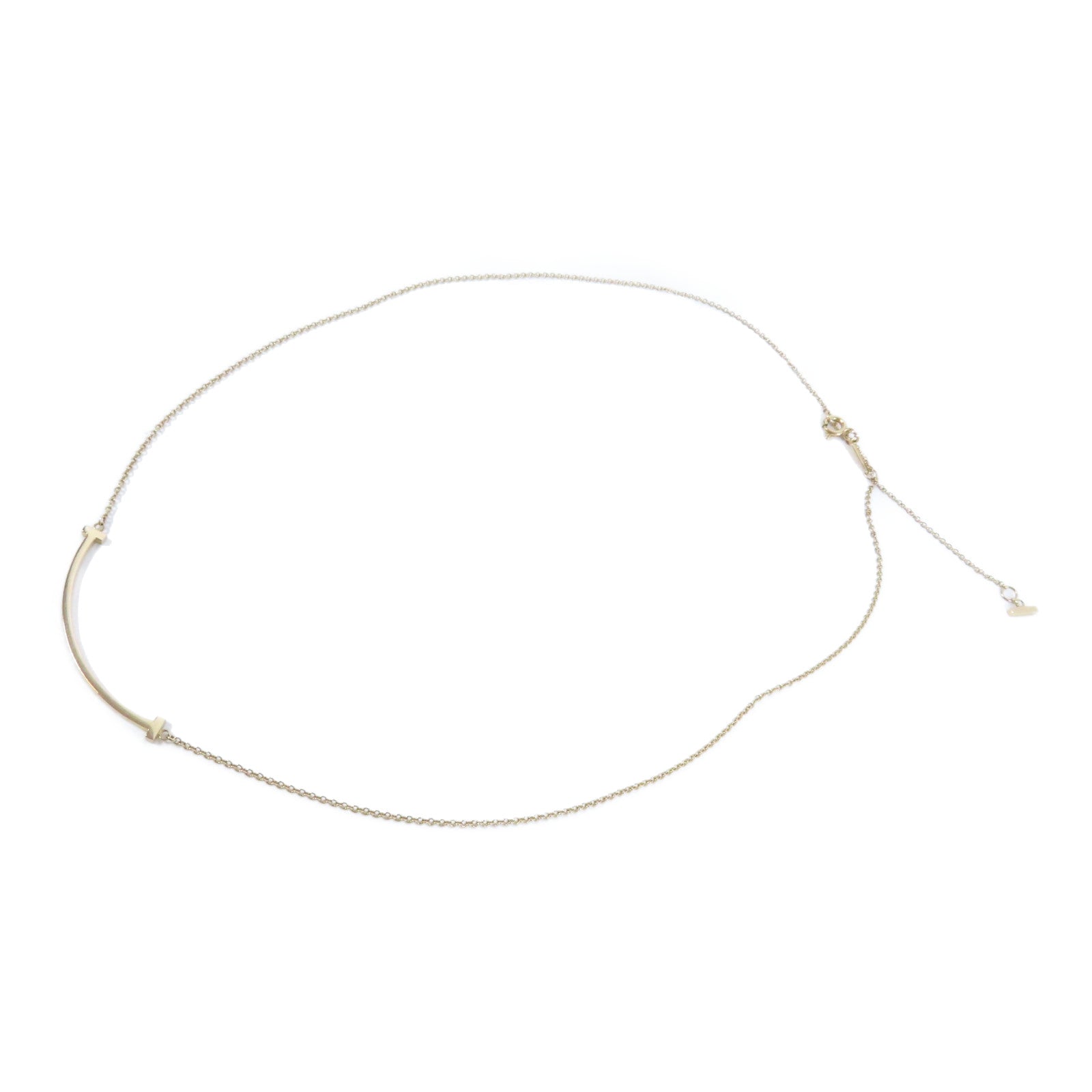 TIFFANY＆CO 18K玫瑰金T Smile Necklace項鍊