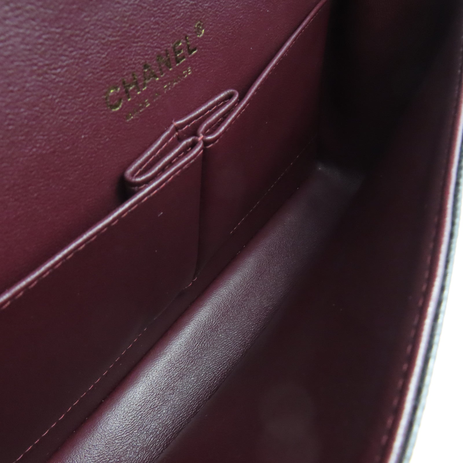 CHANEL 菱格Caviar皮革Classic 25金扣鏈帶肩背袋黑色