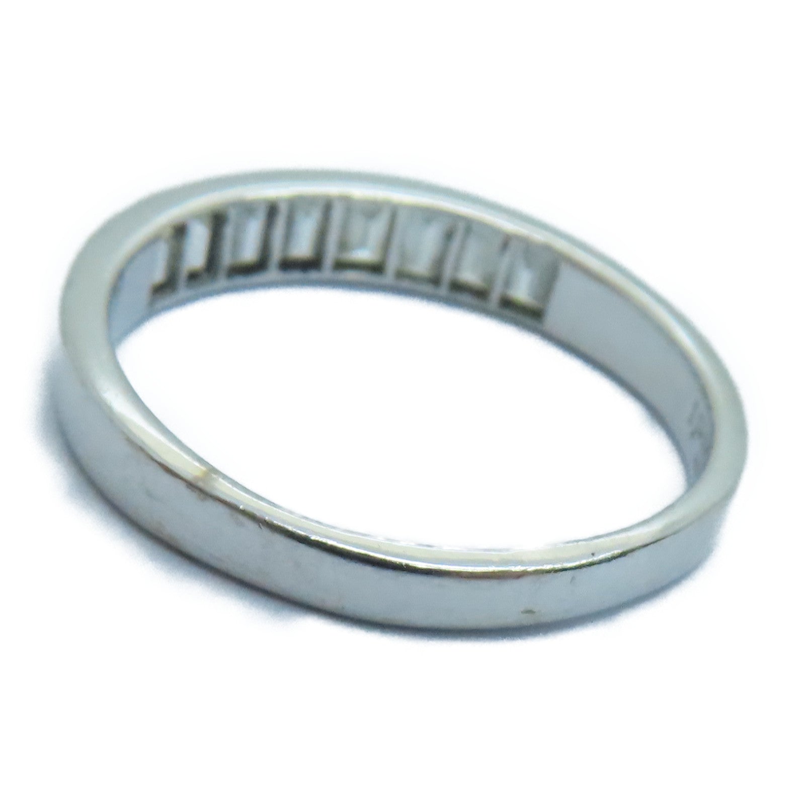JEWELRY 18K白金Diamond Ring钻石戒指US#7.5银色