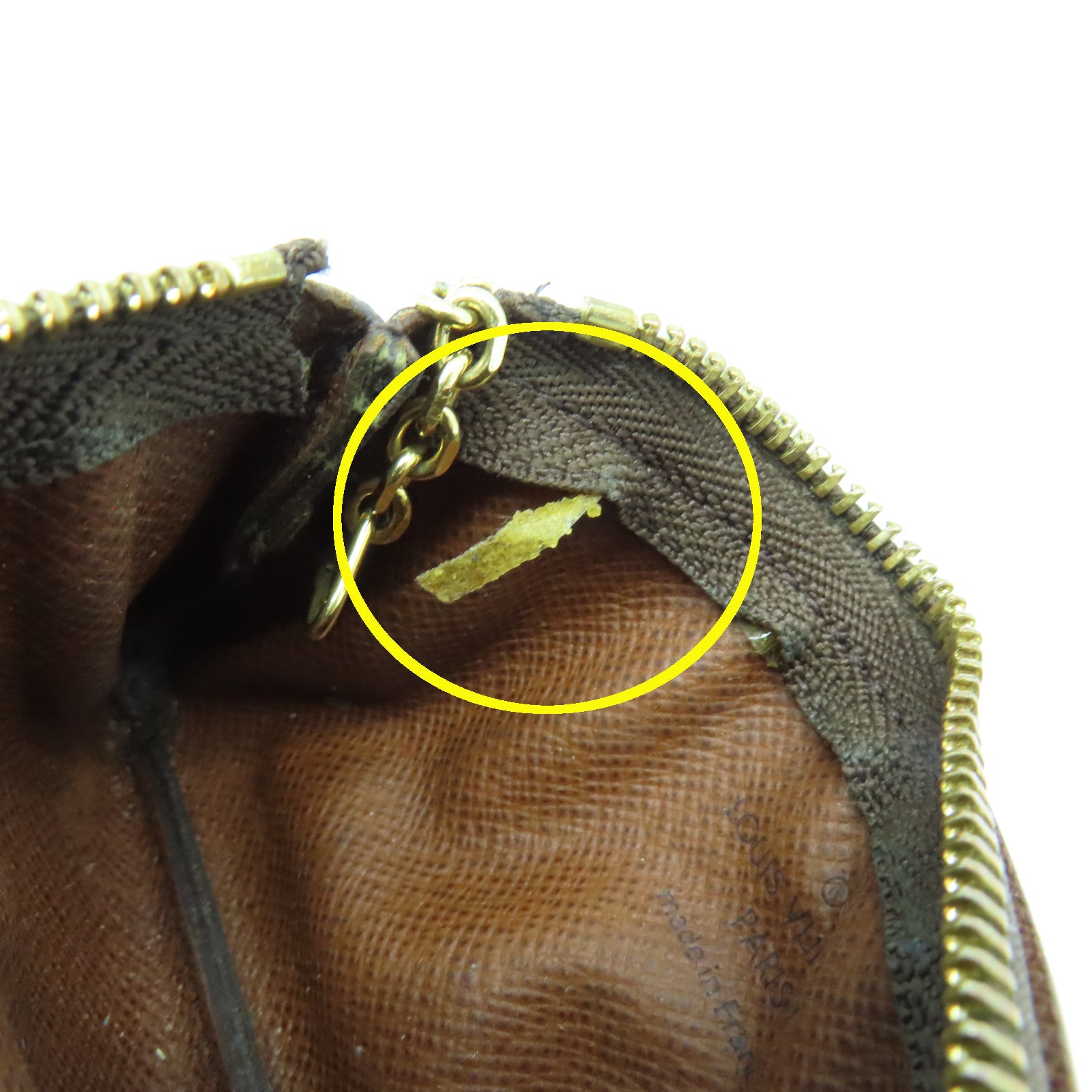 LOUIS VUITTON Monogram Coin Case金扣零钱包啡色