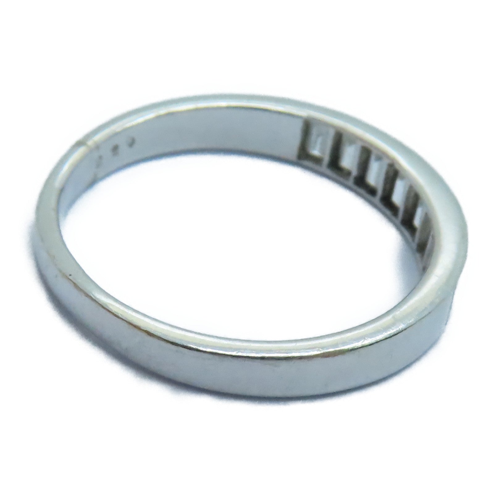 JEWELRY 18K白金Diamond Ring钻石戒指US#7.5银色
