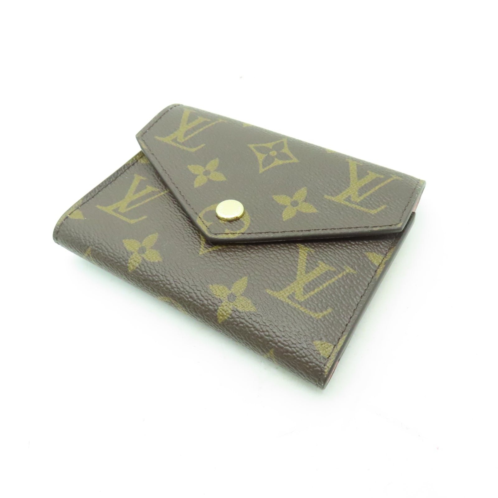 LOUIS VUITTON Monogram Victorine Wallet金扣錢包棕色
