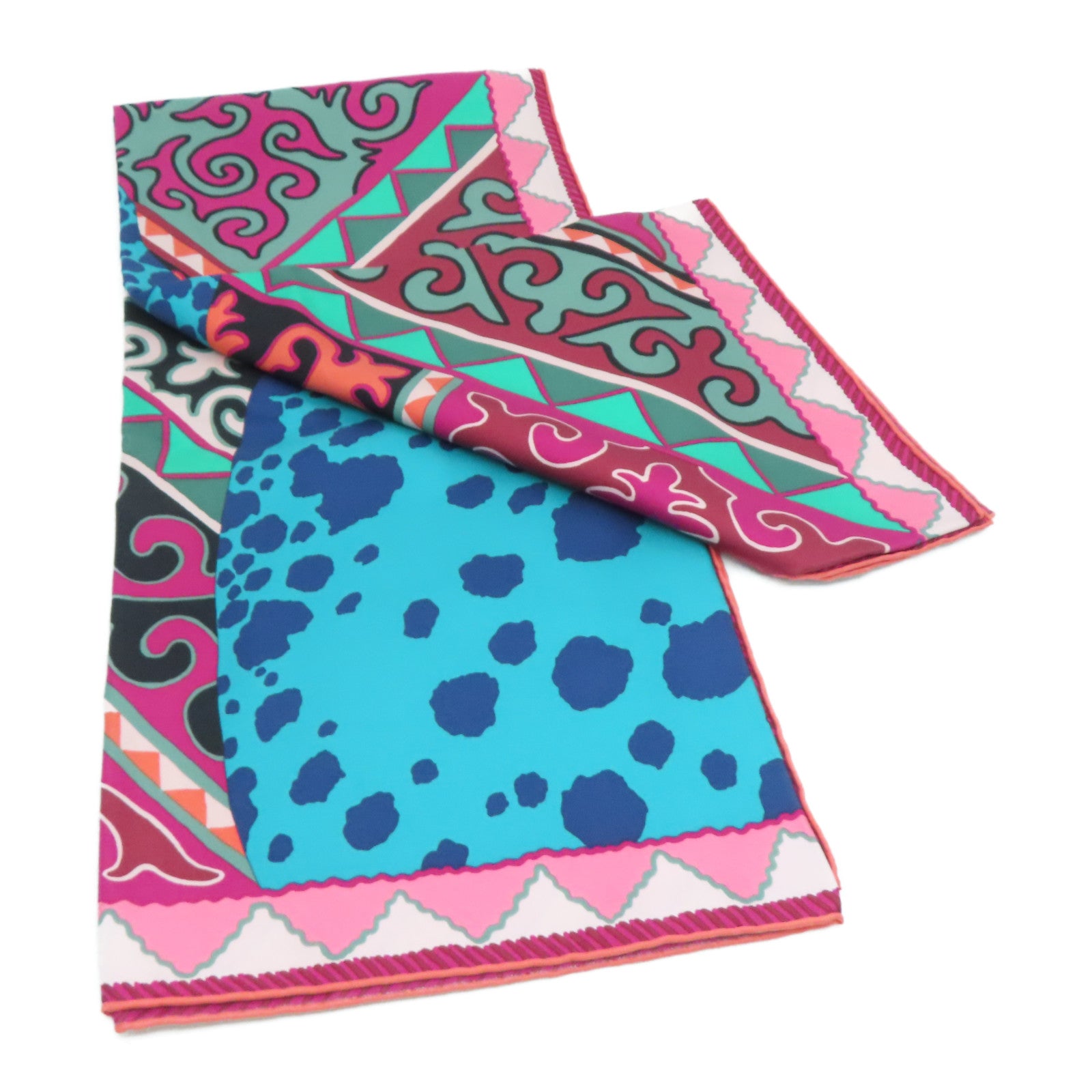 HERMES 絲質Scarf 90絲巾彩色