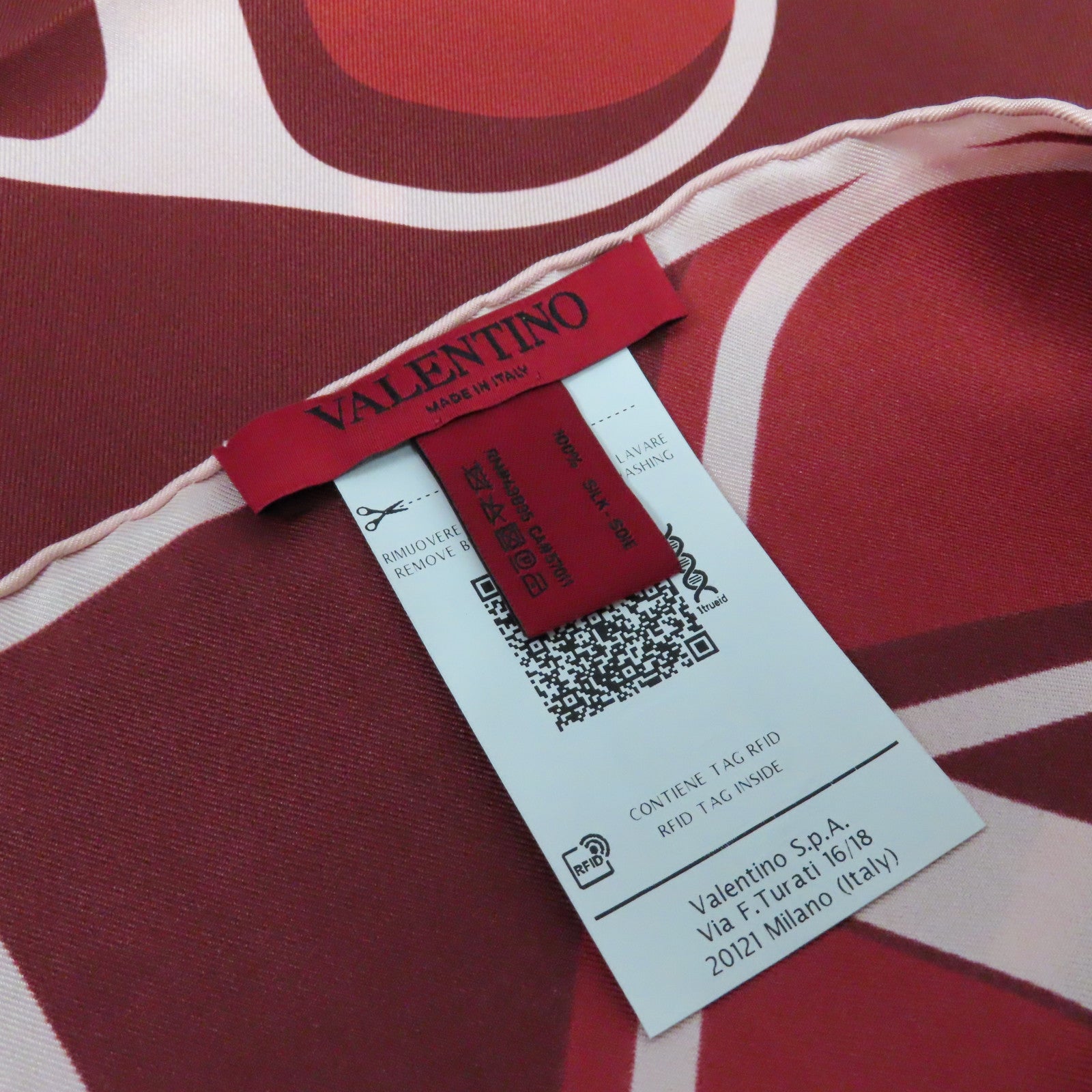 Valentino 絲質Scarf絲巾紅色
