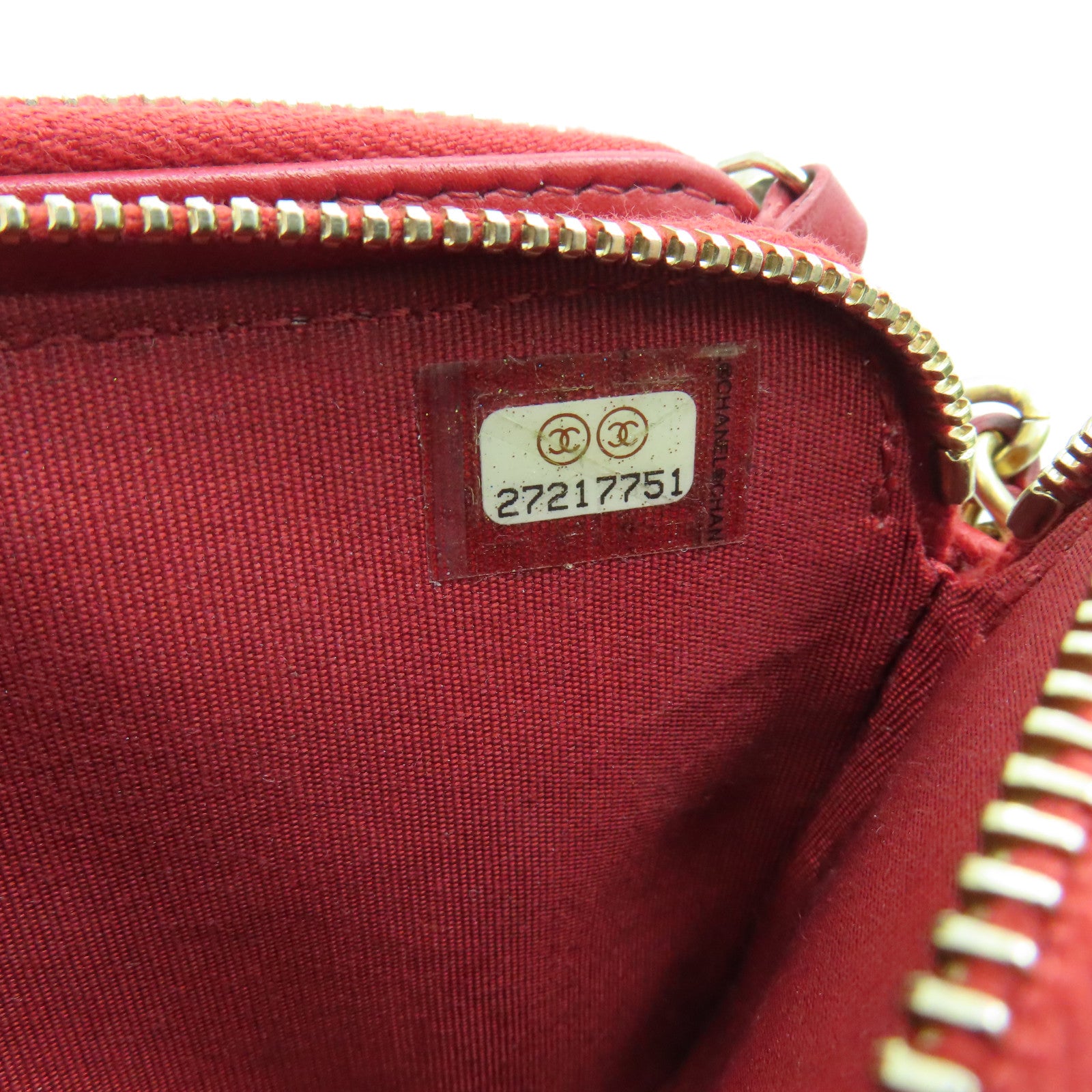 CHANEL 菱格Caviar皮革Shoulder Bag金扣肩背袋紅色
