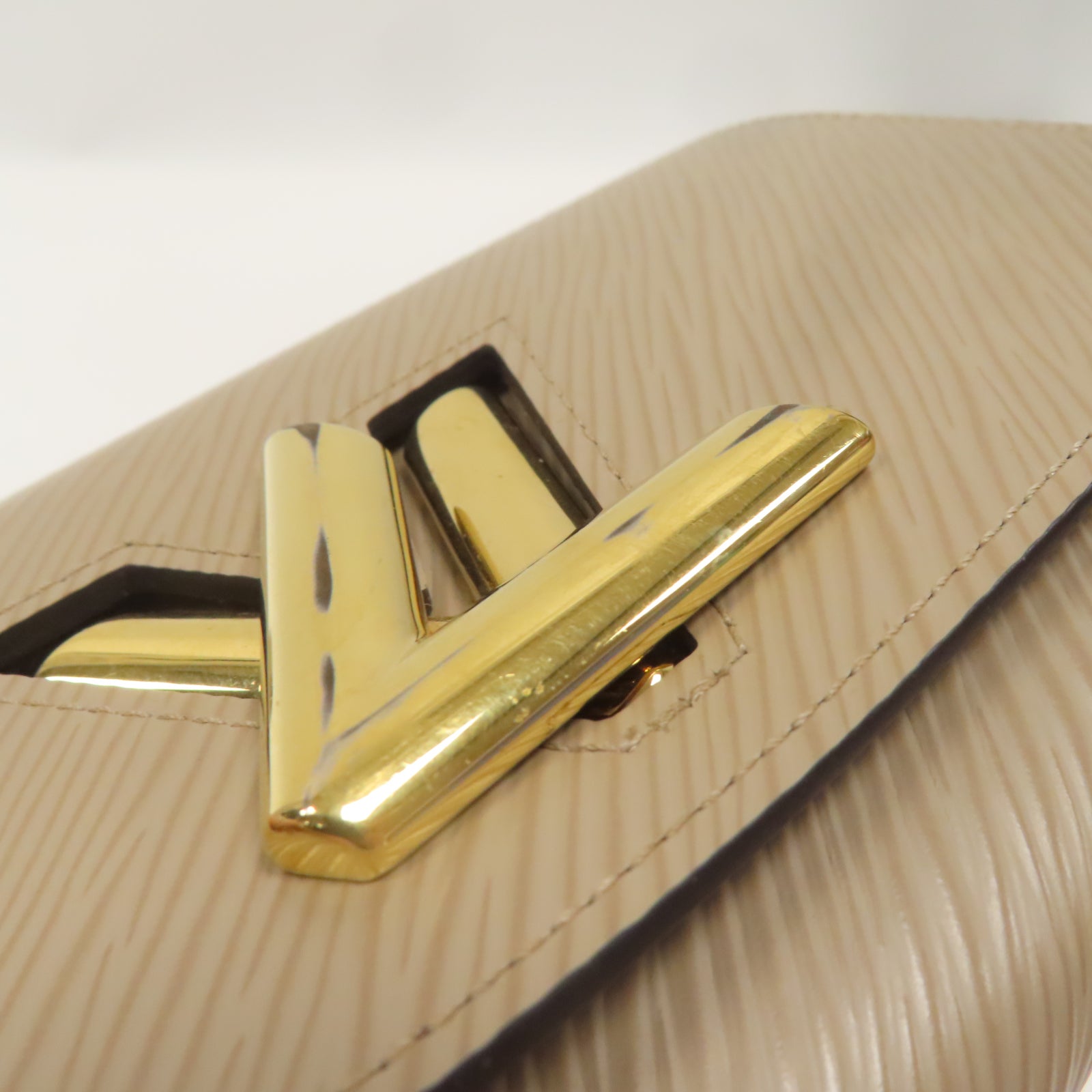 LOUIS VUITTON Epi Twist Wallet金扣長錢包啡色