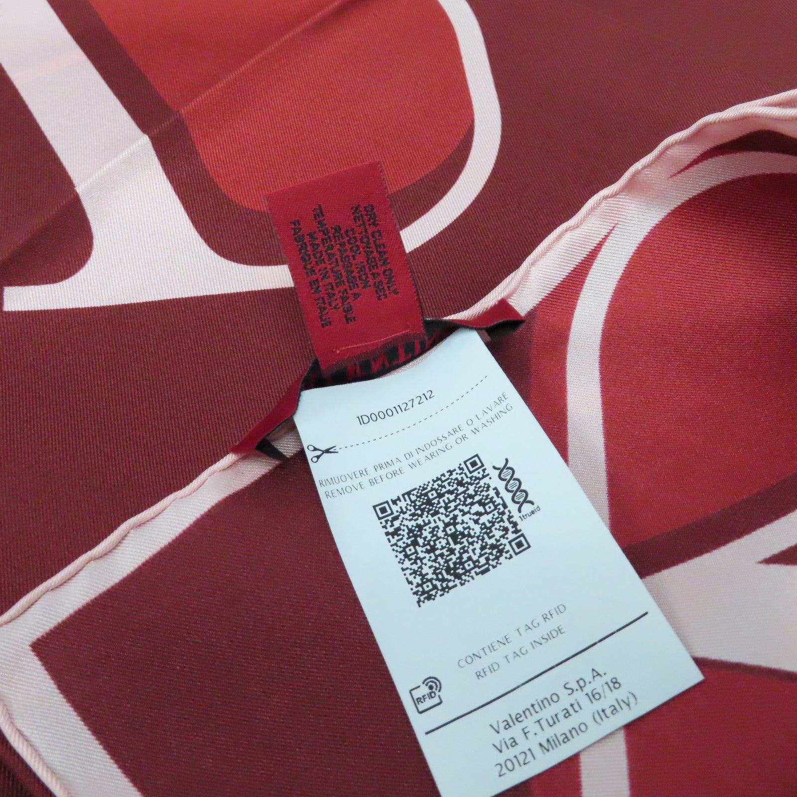 Valentino 絲質Scarf絲巾紅色