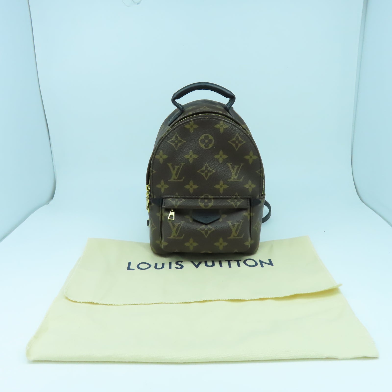 LOUIS VUITTON Monogram Palm Spring Mini金扣背包啡色