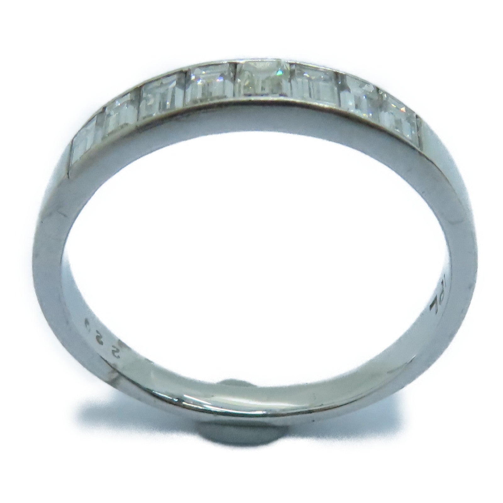 JEWELRY 18K白金Diamond Ring钻石戒指US#7.5银色